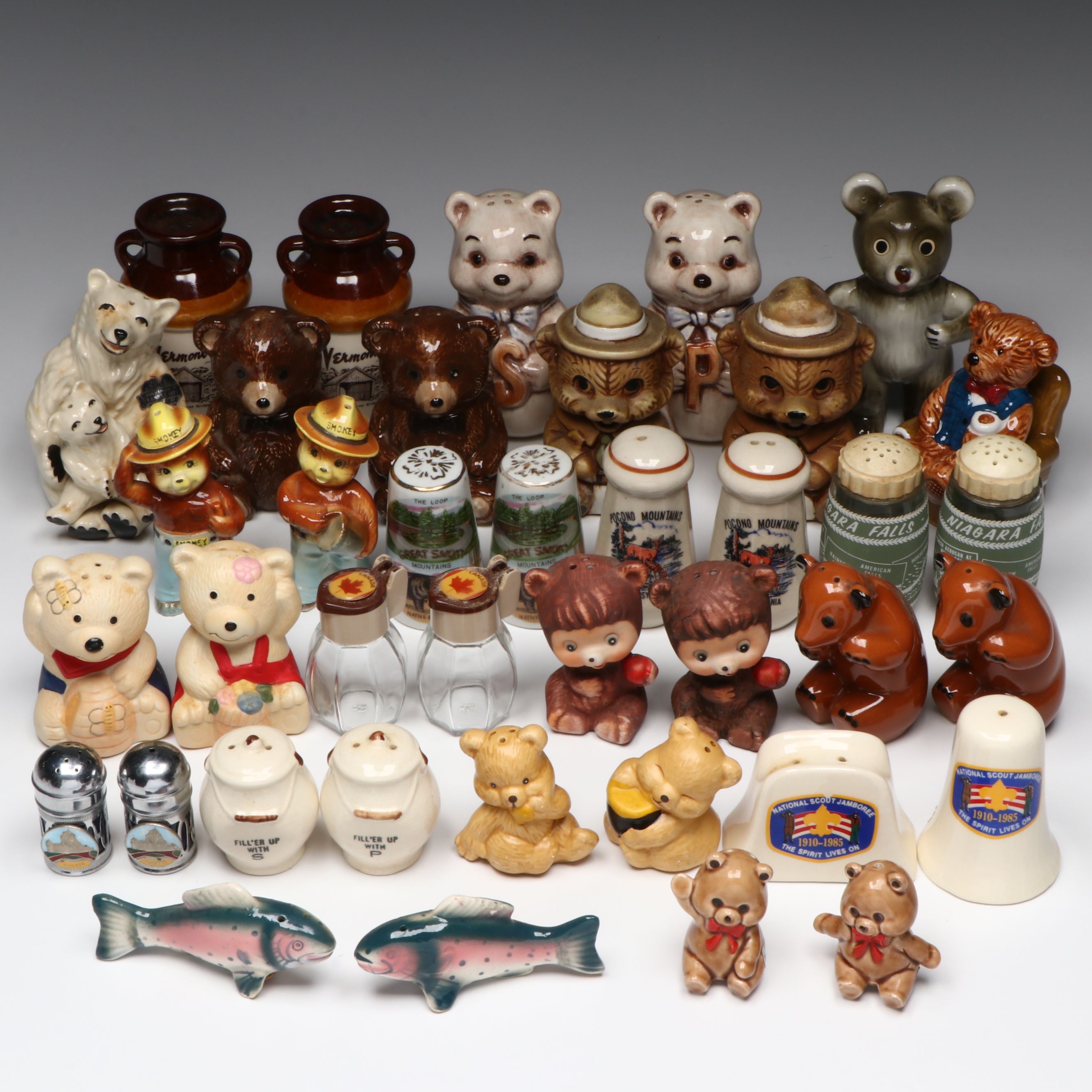 Smokey the Bear and More Novelty Salt and Pepper Shakers