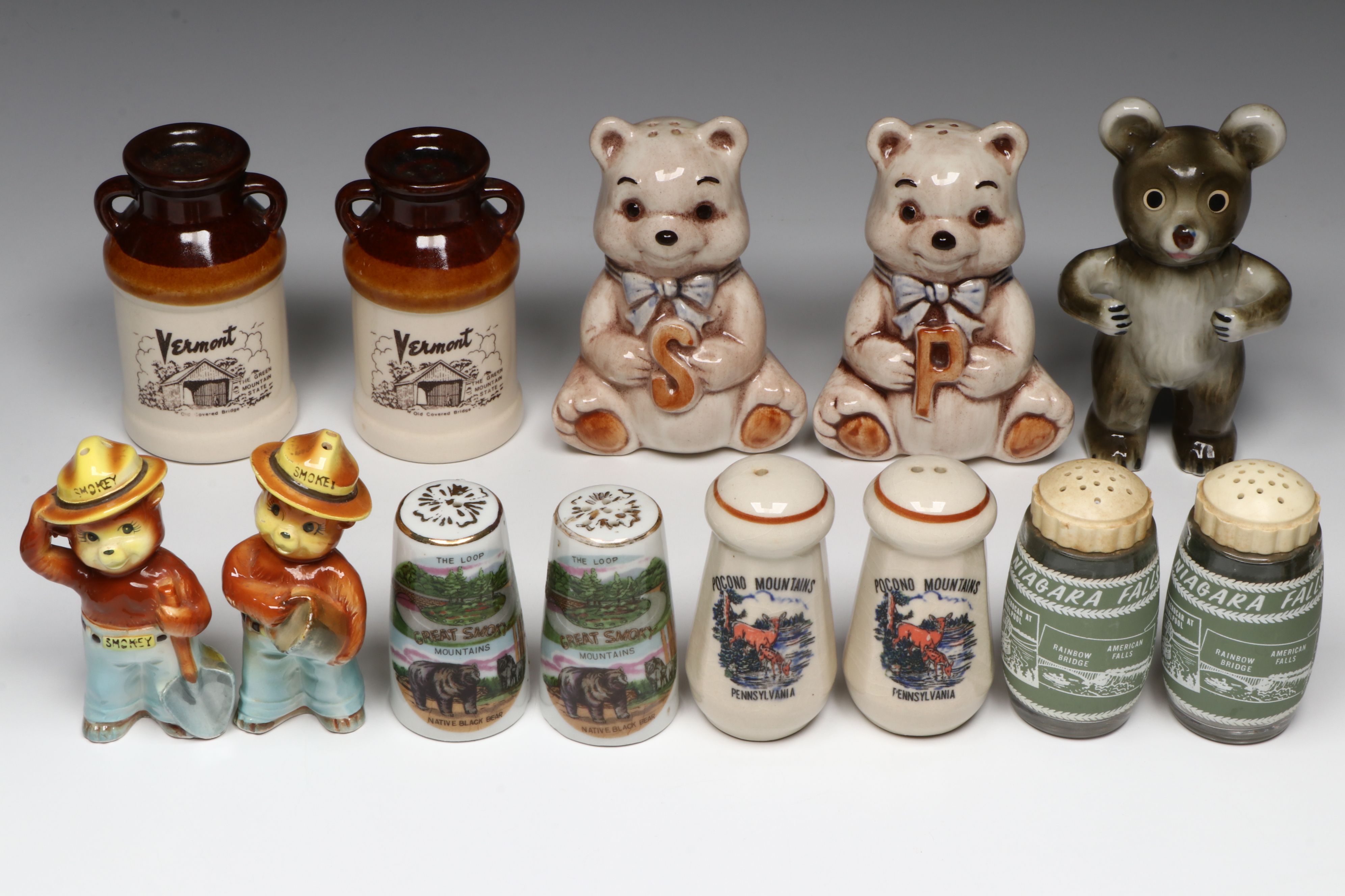 Smokey the Bear and More Novelty Salt and Pepper Shakers