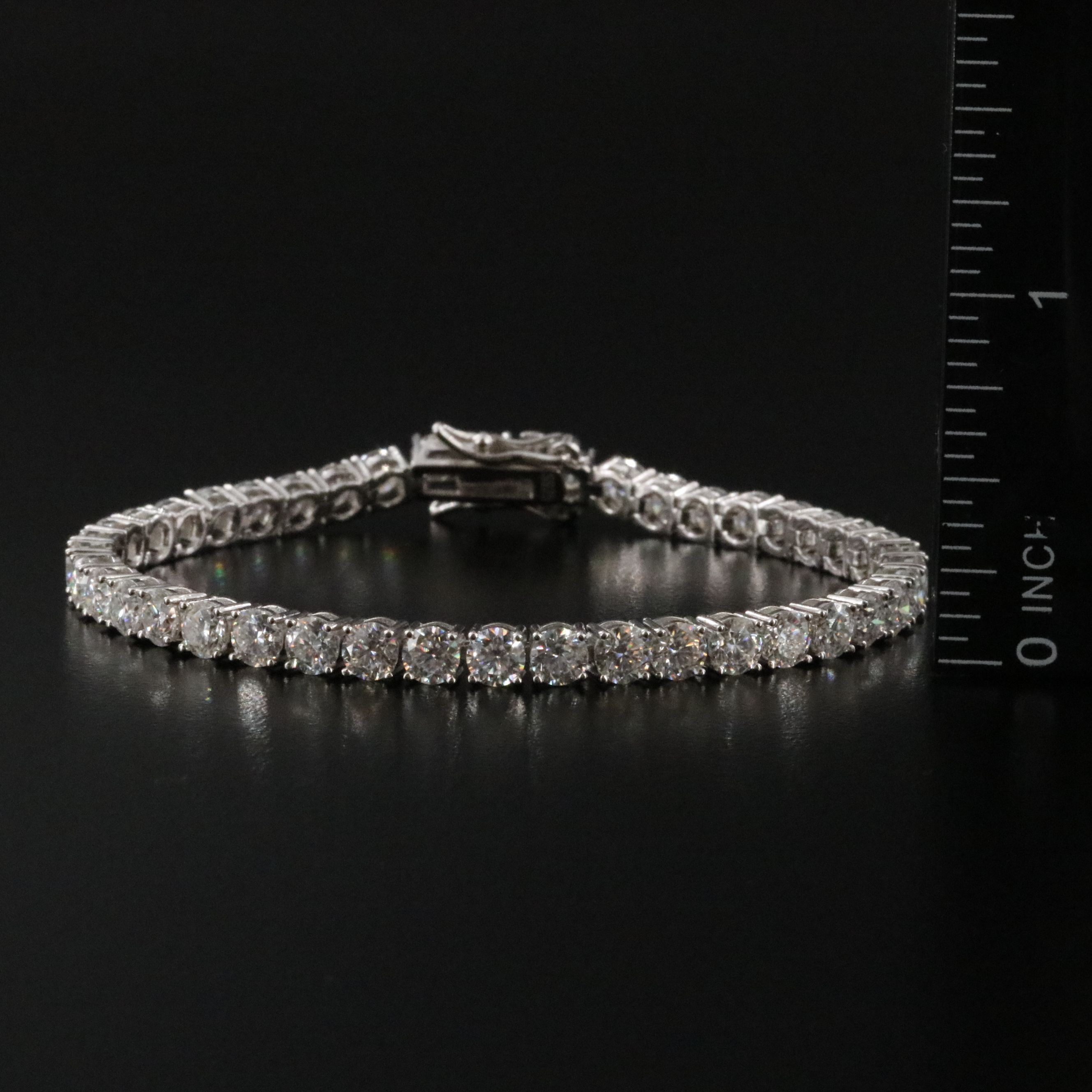 Sterling Moissanite Line Bracelet