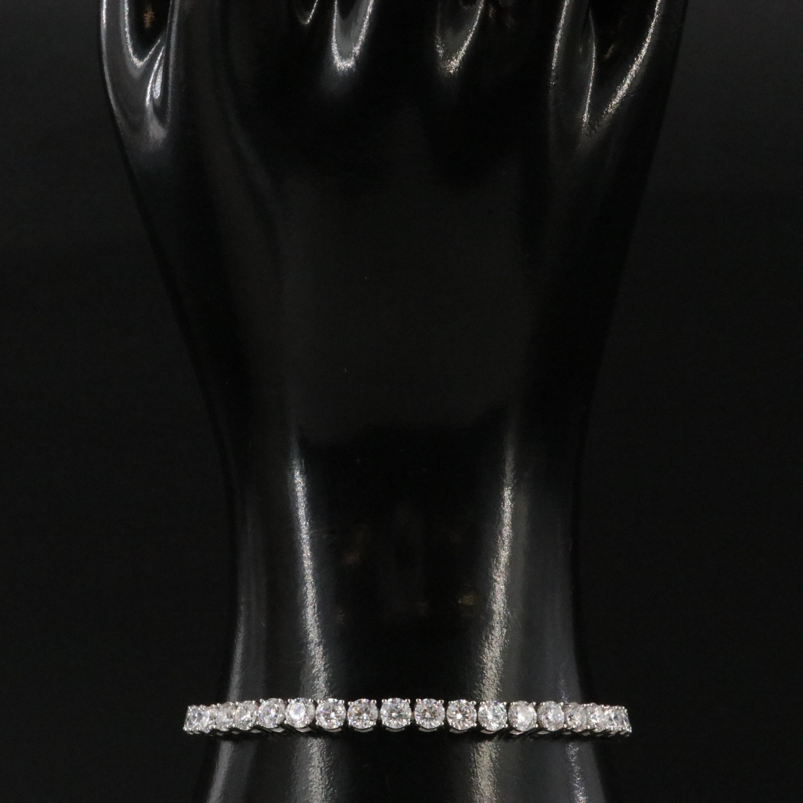 Sterling Moissanite Line Bracelet