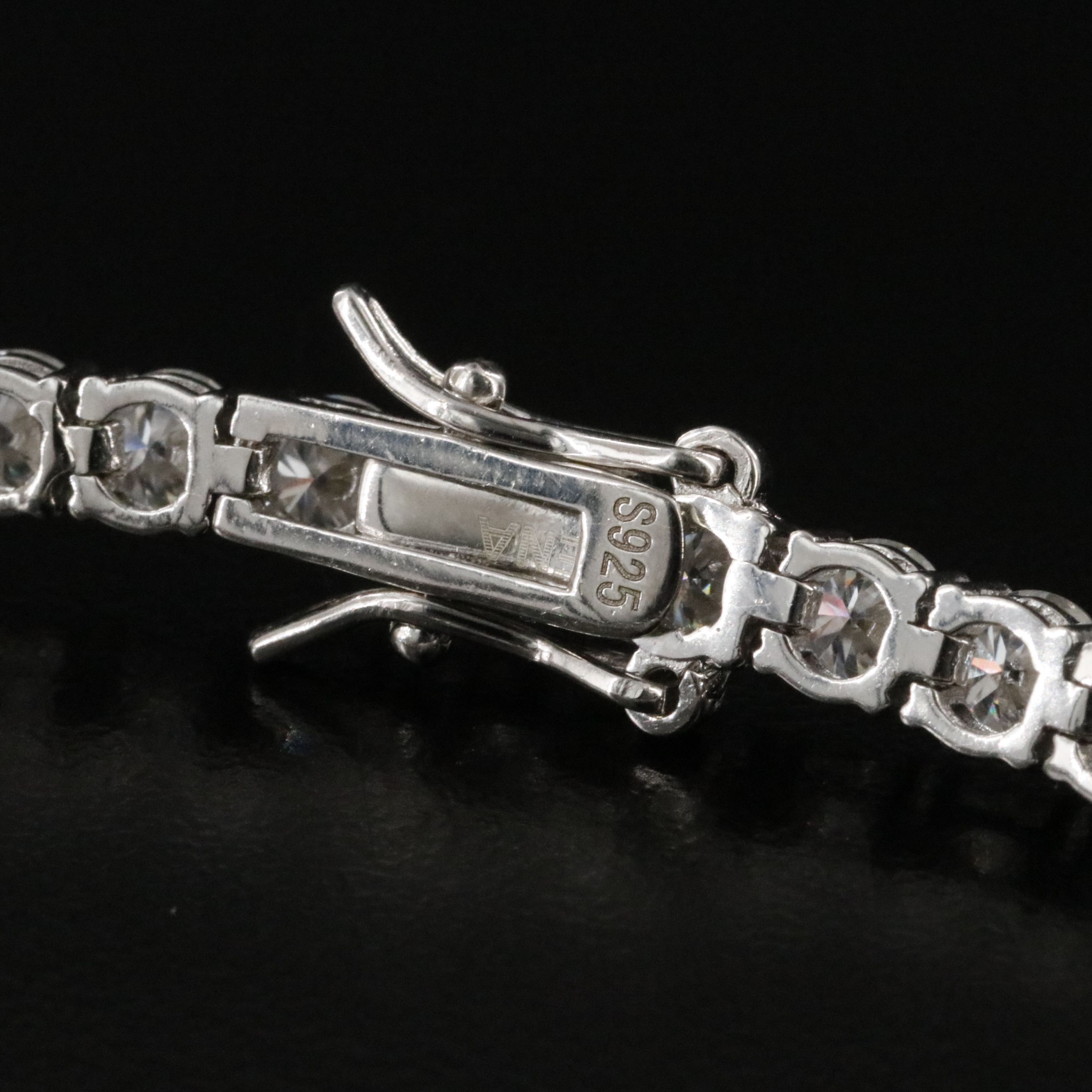 Sterling Moissanite Line Bracelet