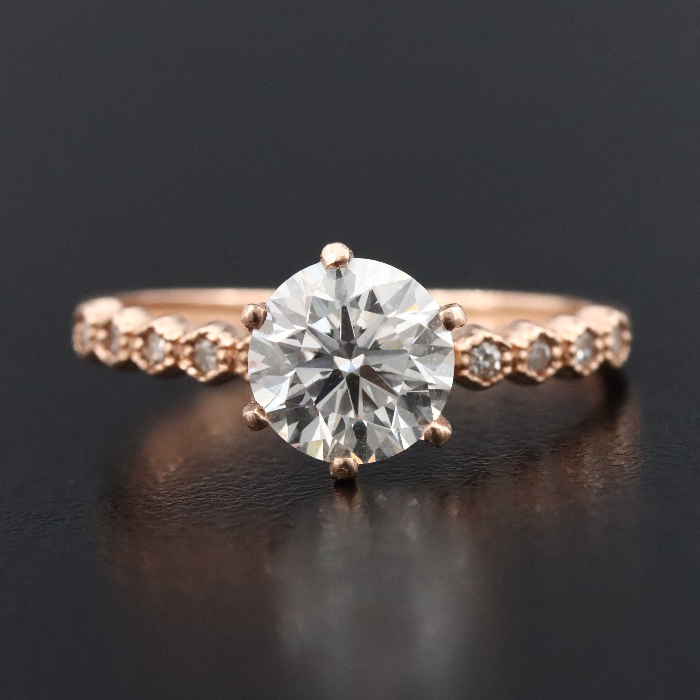 14K Rose Gold 1.32 CTW Lab Grown Diamond Ring