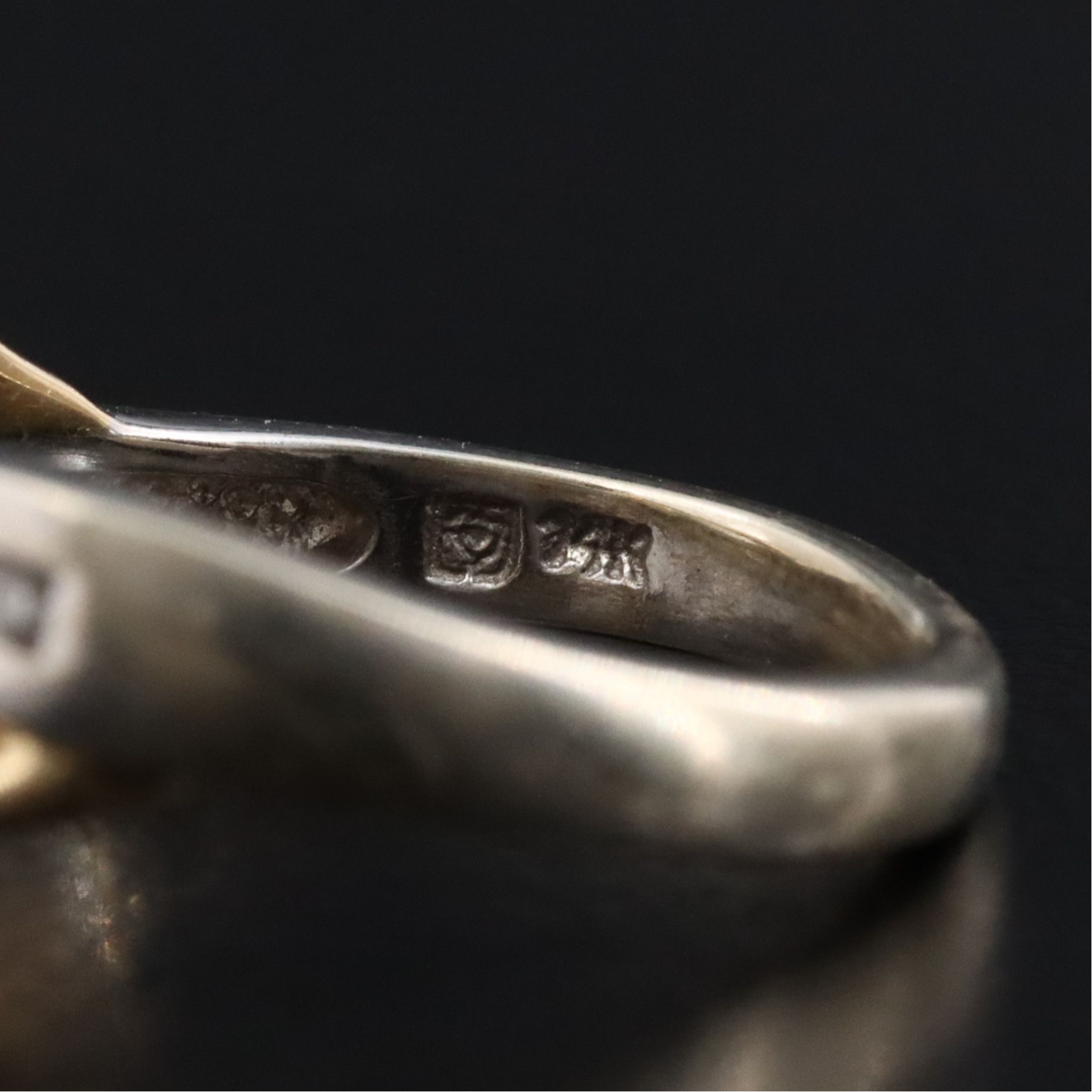 14K Pearl and Diamond Ring