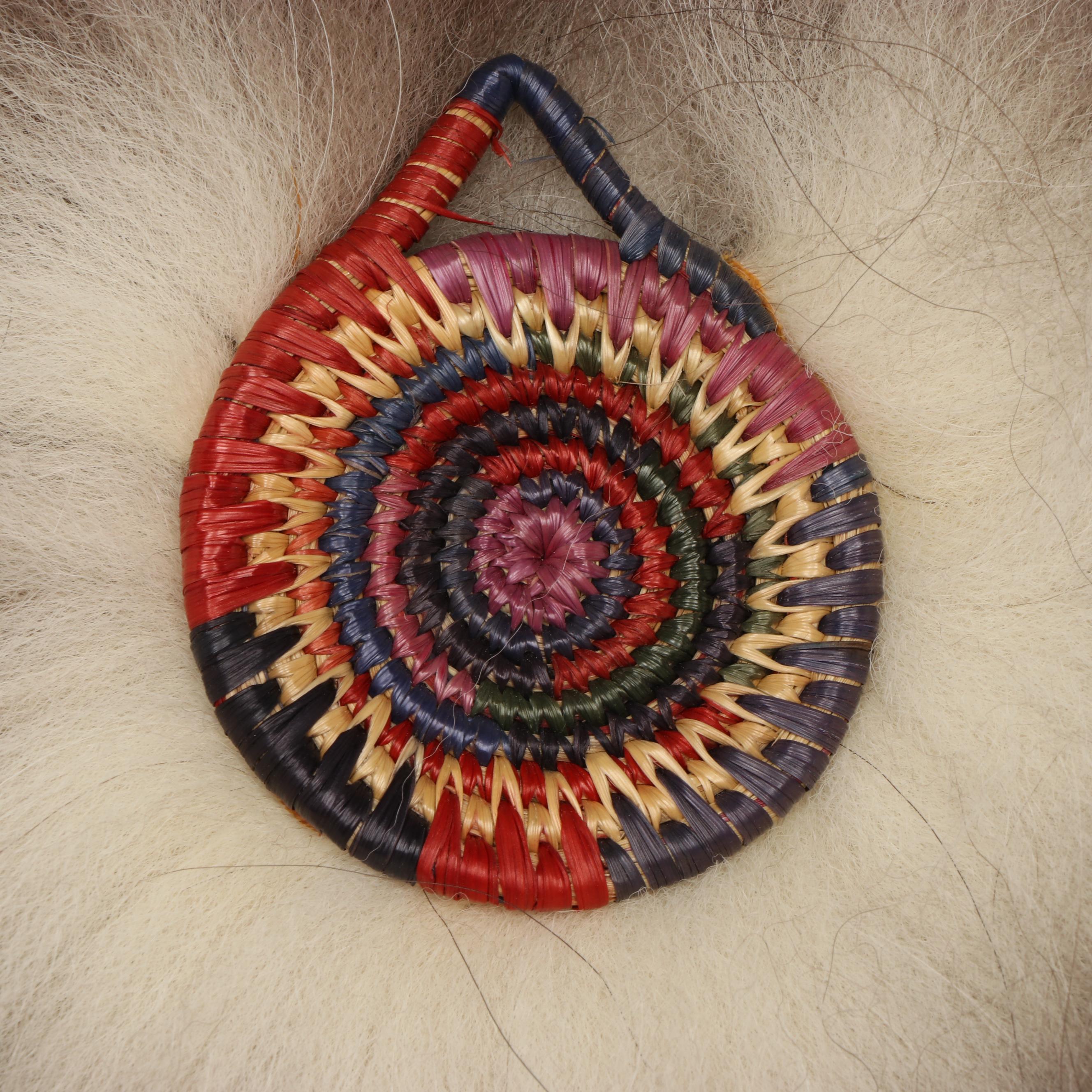 Mary Beth Handcrafted Fox Fur and Beachgrass Yup'ik Dance Fans