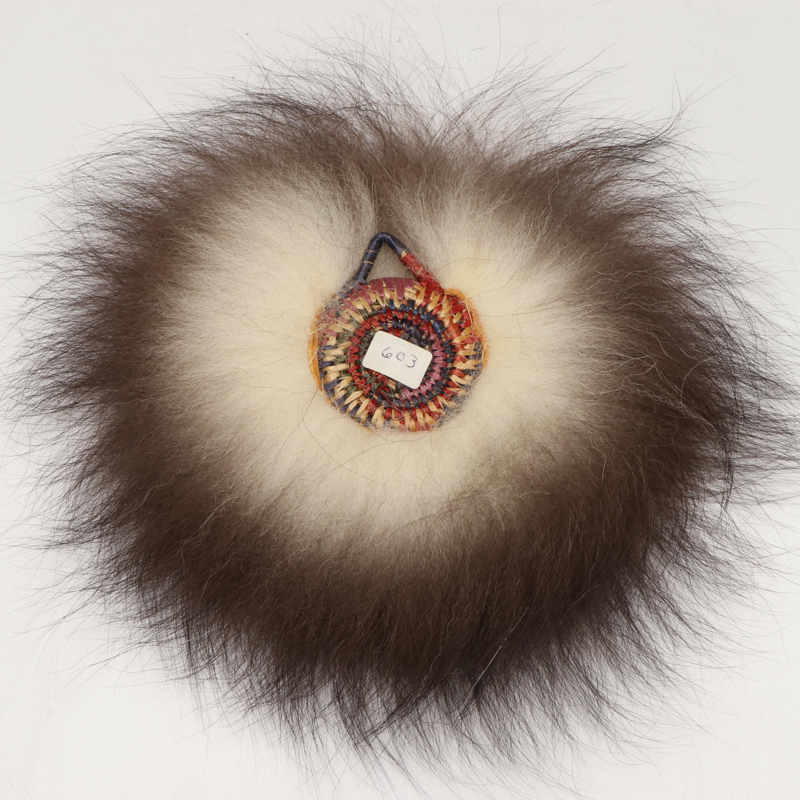 Mary Beth Handcrafted Fox Fur and Beachgrass Yup'ik Dance Fans