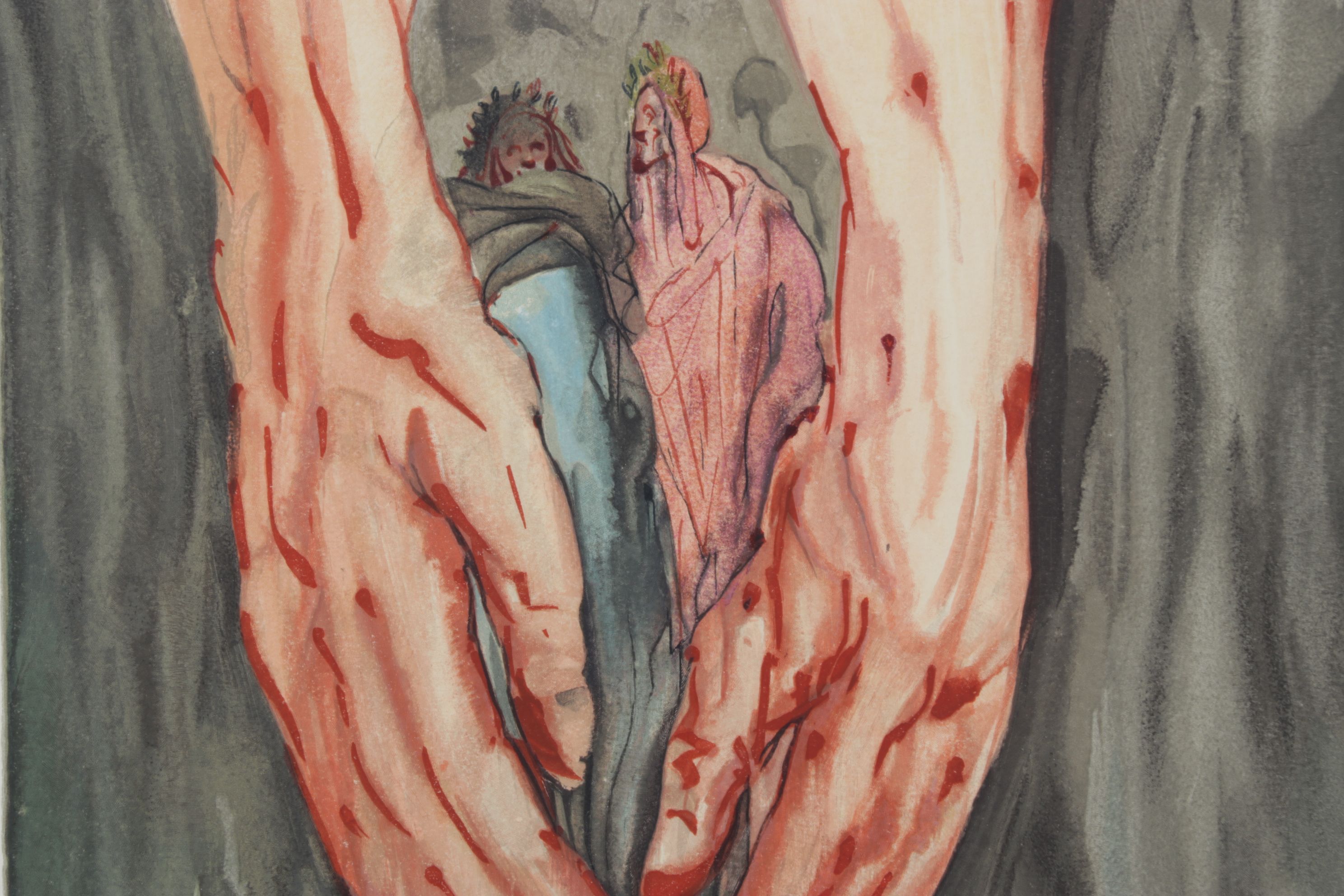 Salvador Dalí Wood Engraving "In the Hands of Antaeus", 1960-1964