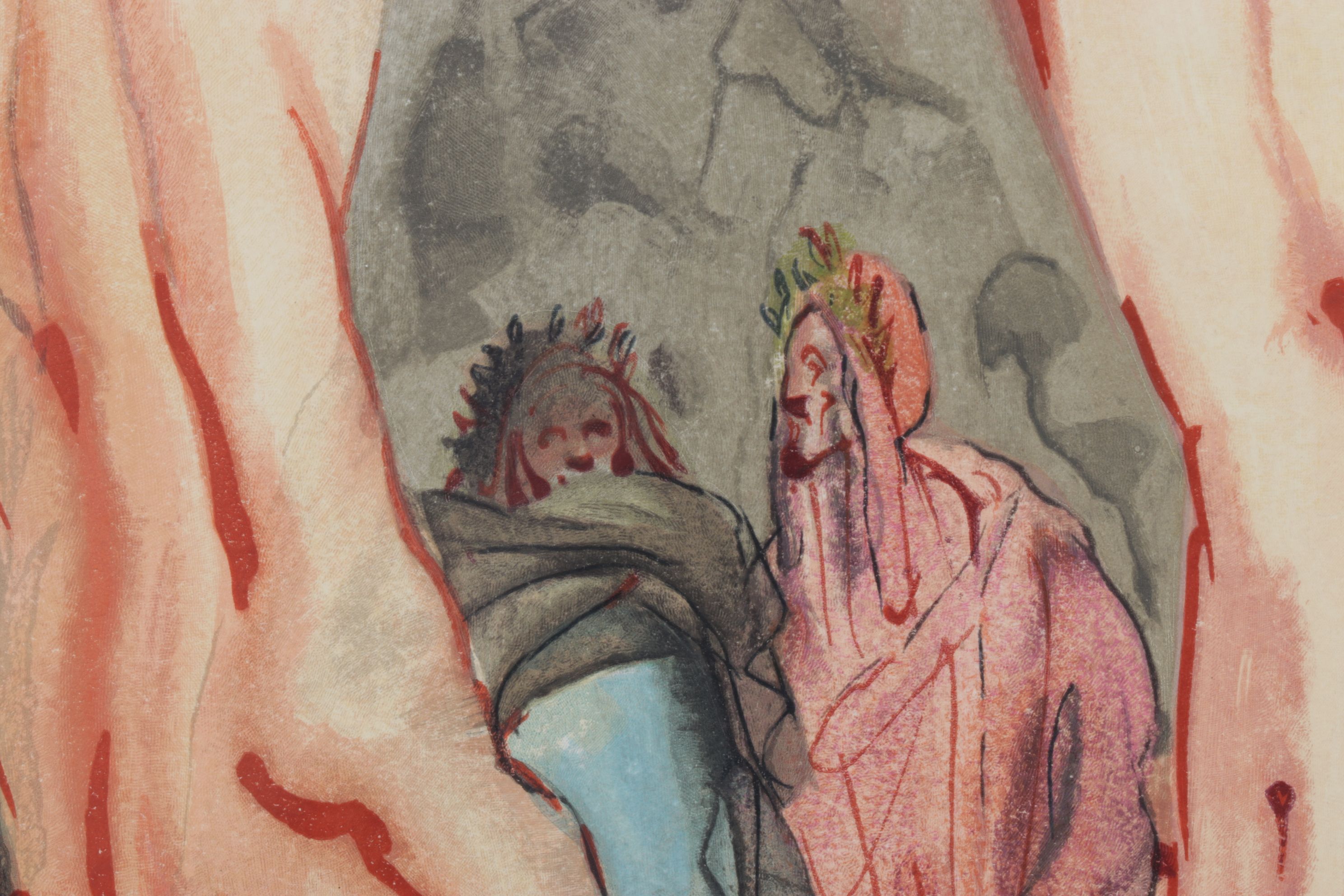 Salvador Dalí Wood Engraving "In the Hands of Antaeus", 1960-1964