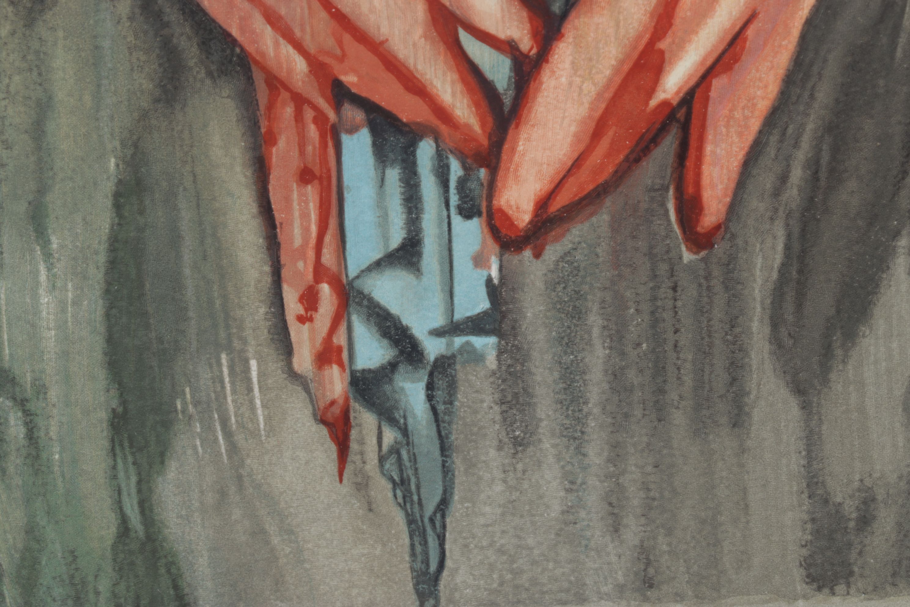 Salvador Dalí Wood Engraving "In the Hands of Antaeus", 1960-1964