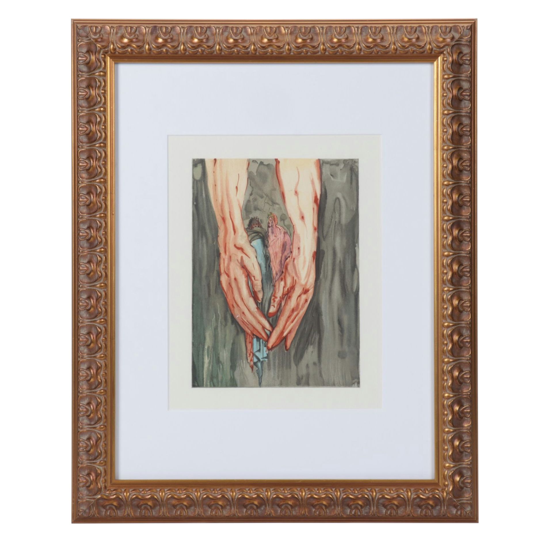 Salvador Dalí Wood Engraving "In the Hands of Antaeus", 1960-1964