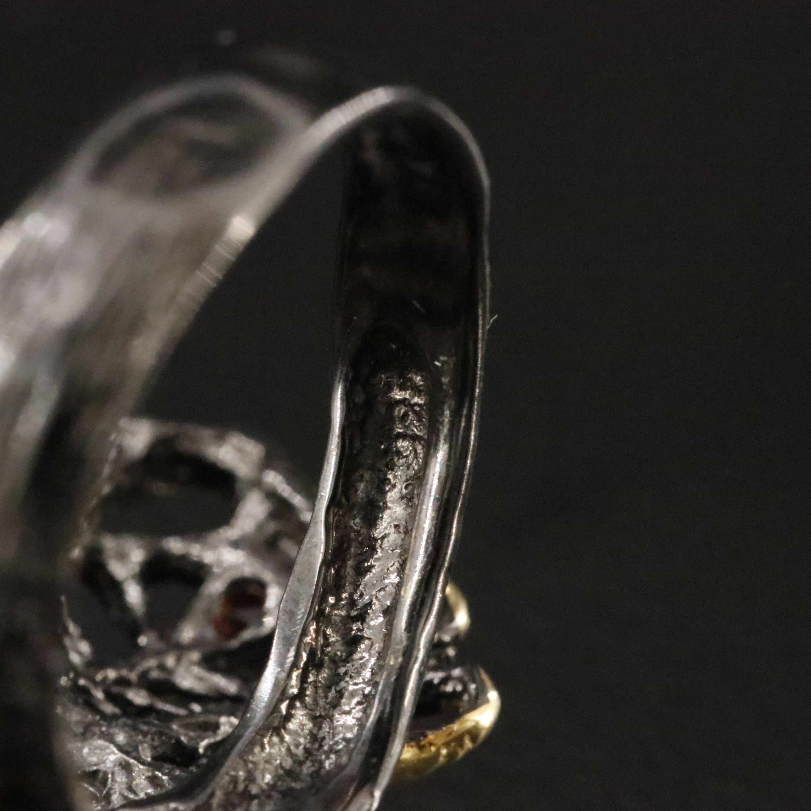 Sterling Sapphire Peacock Ring