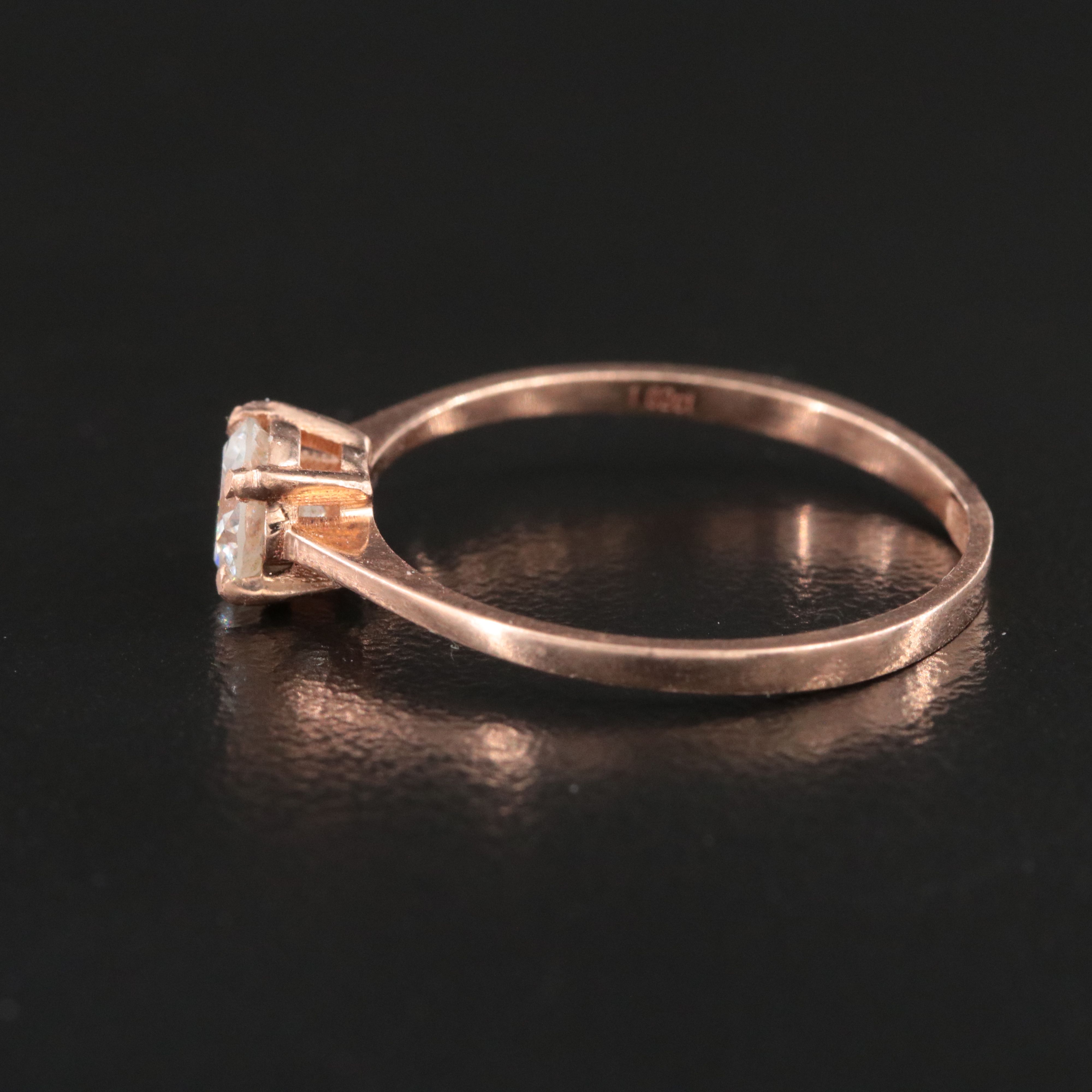 14K Rose Gold 1.02 CT Lab Grown Diamond Solitaire Ring