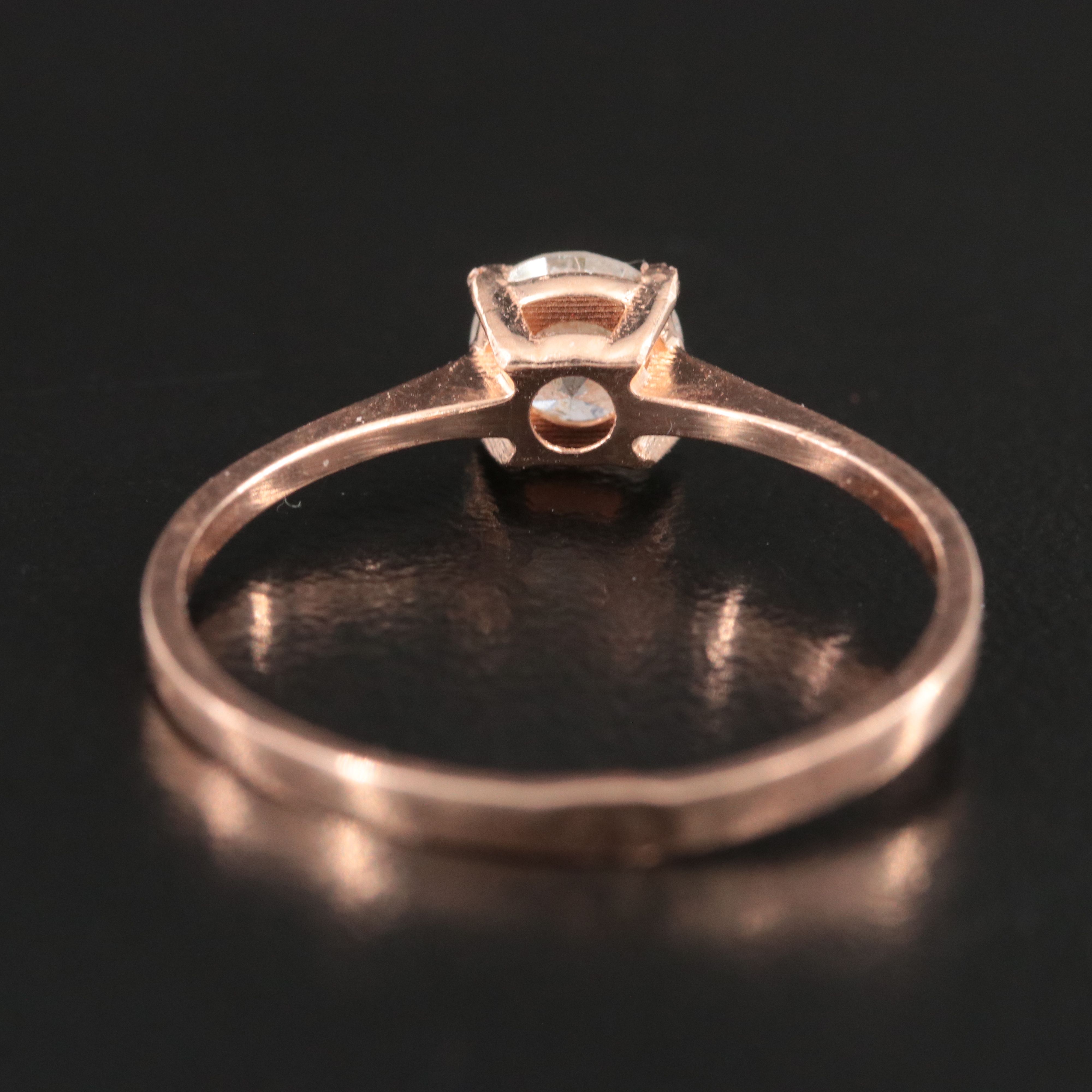 14K Rose Gold 1.02 CT Lab Grown Diamond Solitaire Ring