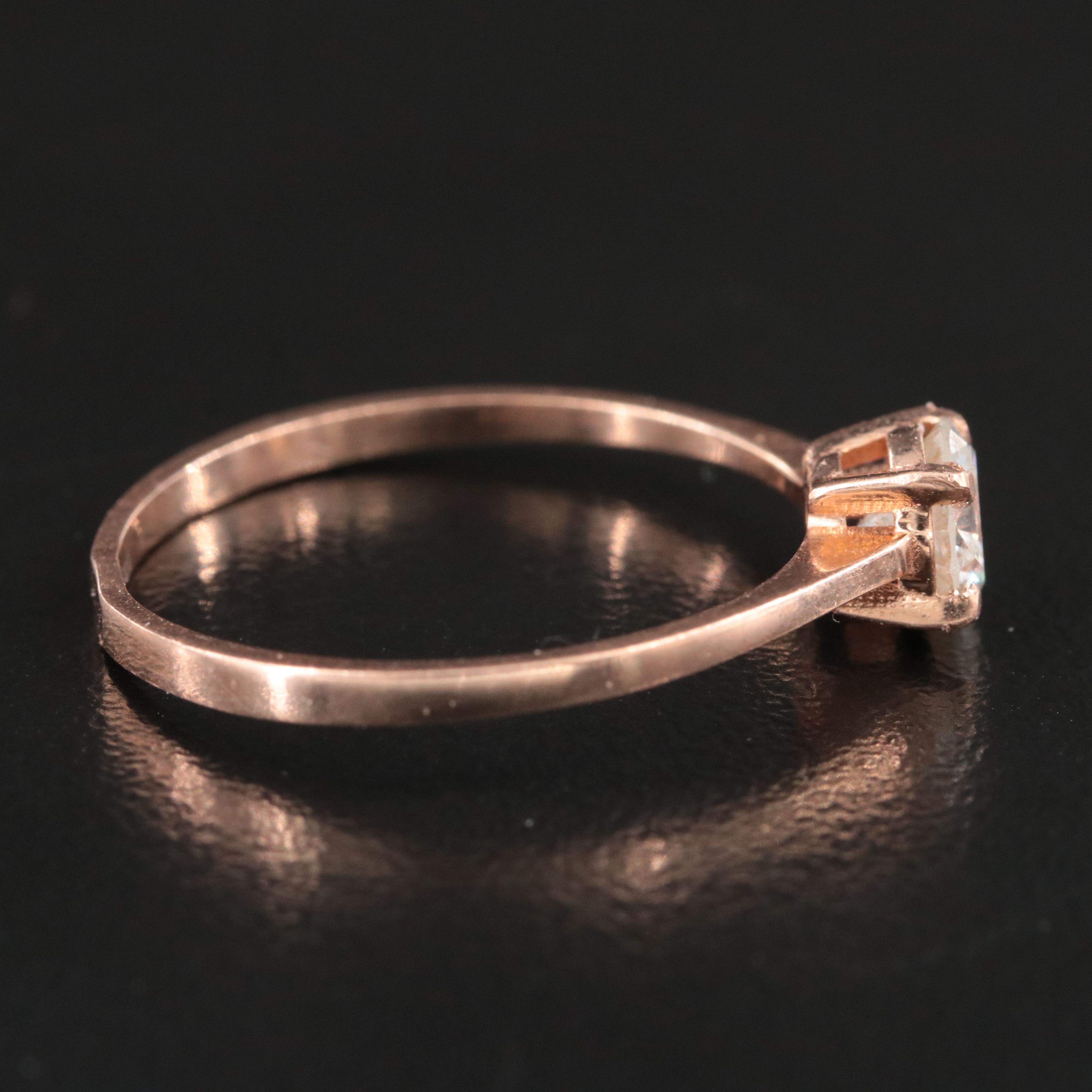 14K Rose Gold 1.02 CT Lab Grown Diamond Solitaire Ring