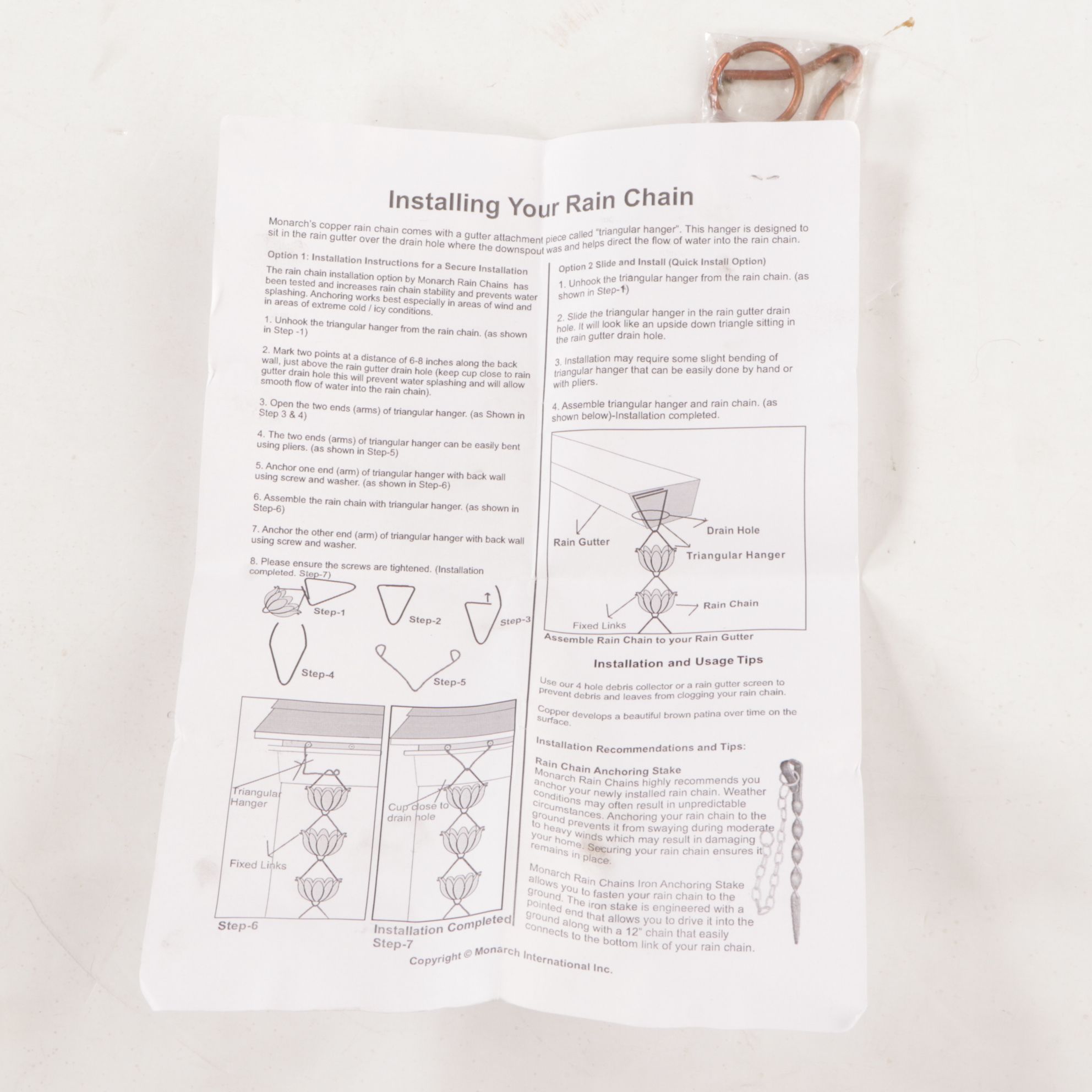 Monarch International Copper Rain Chain