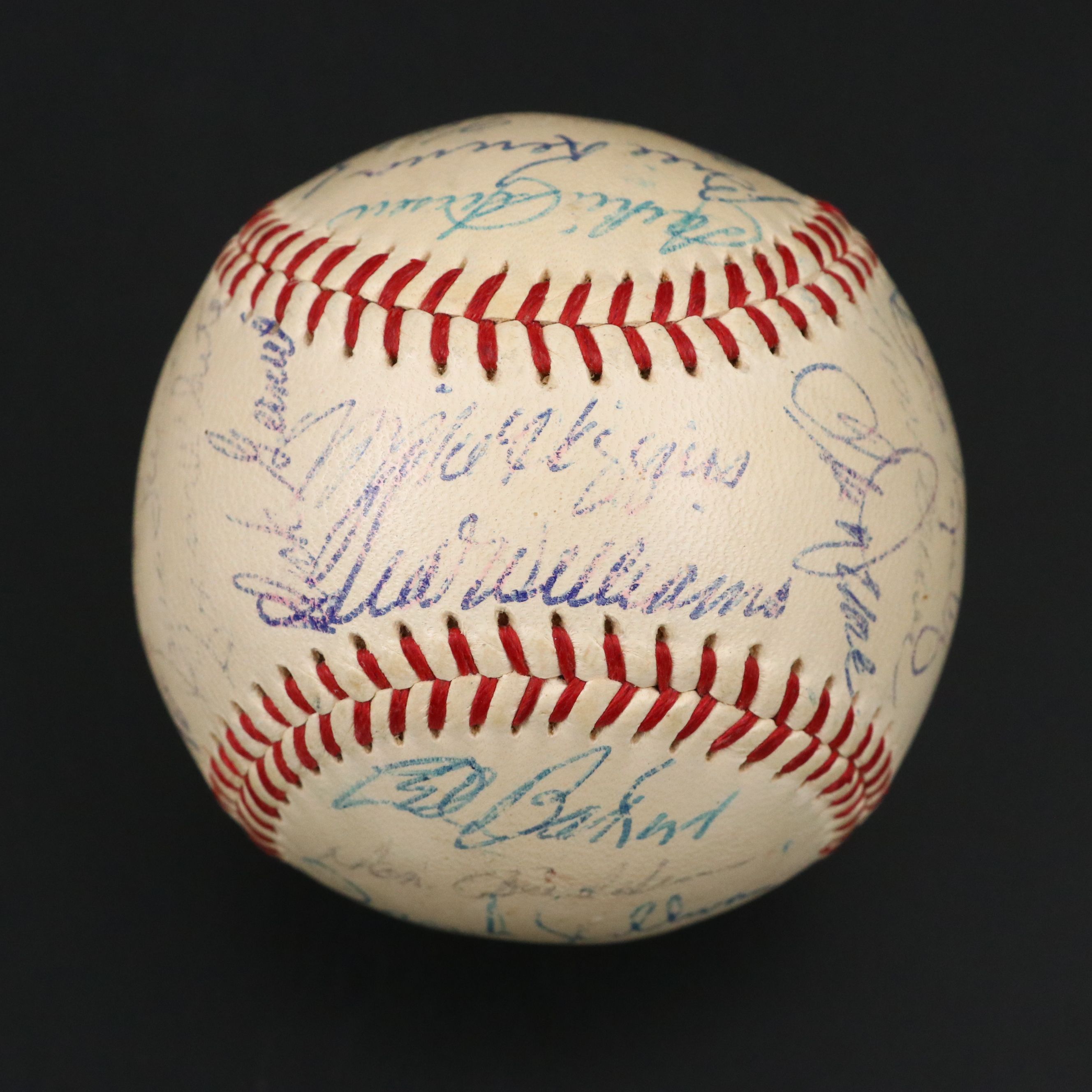 Ted Williams, Jackie Jensen with Other Boston Red Sox Signed Baseball, 1958