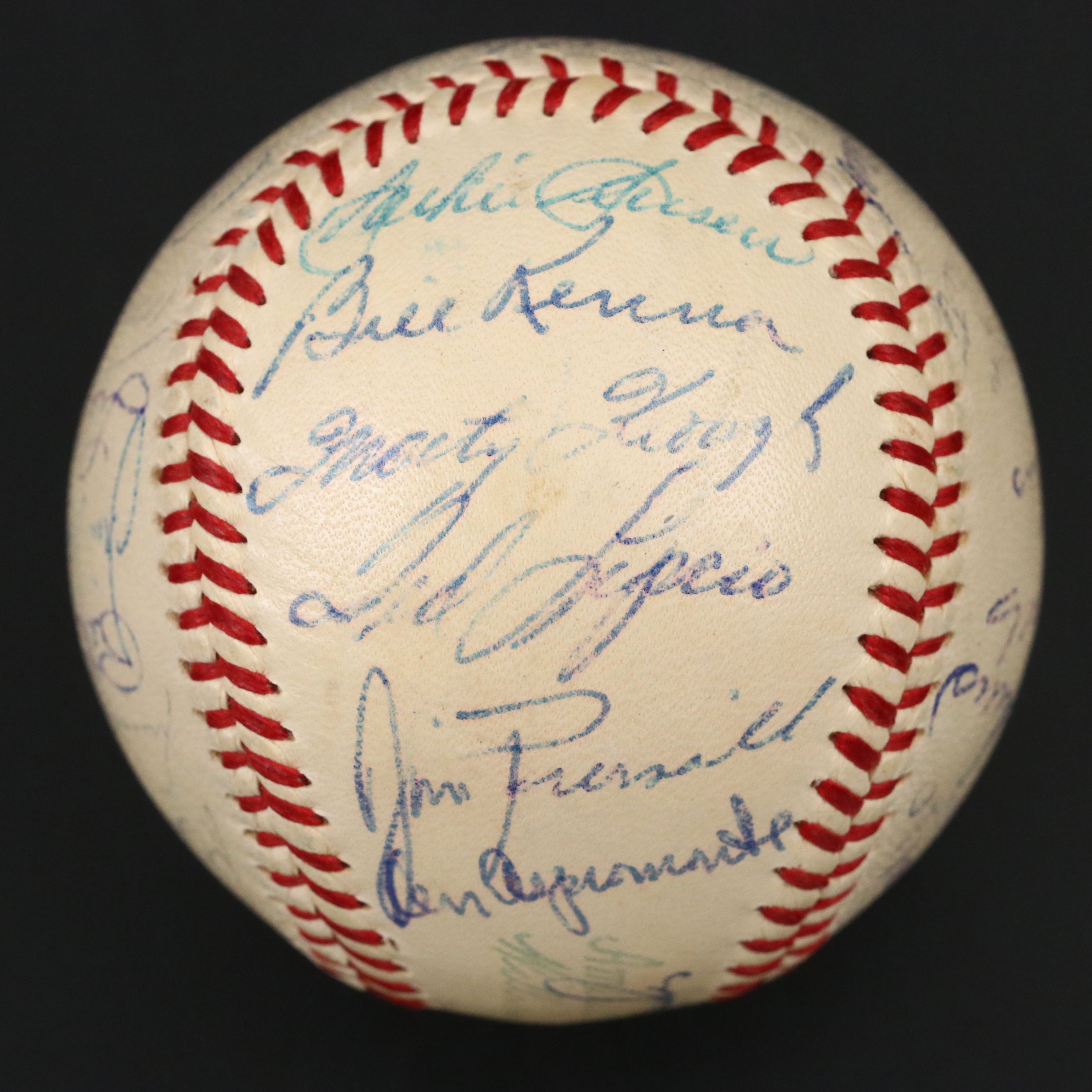 Ted Williams, Jackie Jensen with Other Boston Red Sox Signed Baseball, 1958
