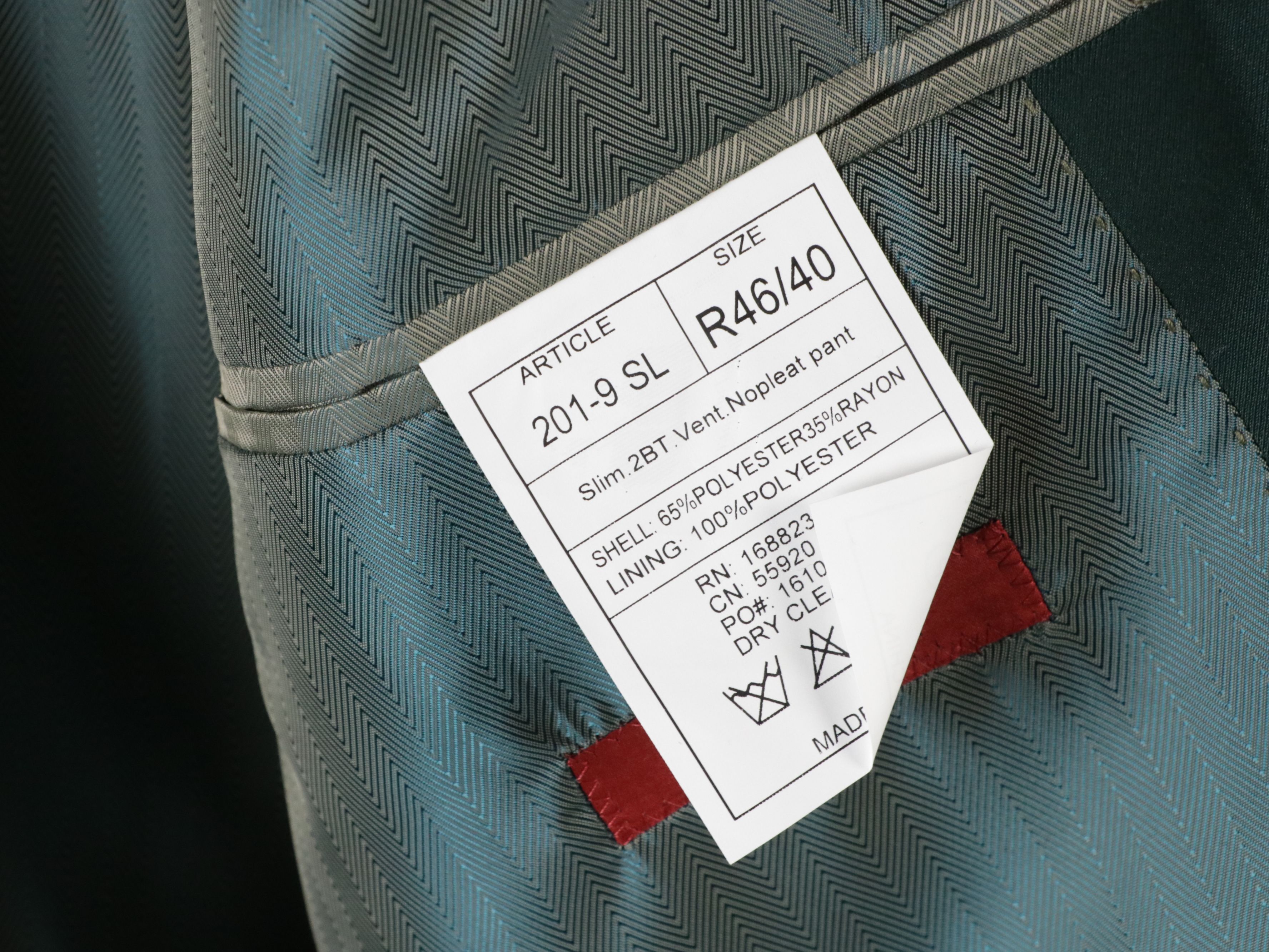 Men's Renoir Polyester Blend Slim Fit Blazers, With Tags