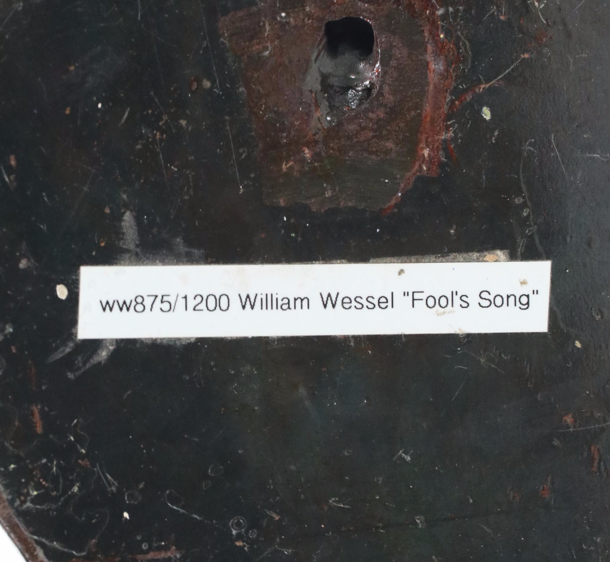 William Wessel Bronze Sculpture of Flutist "Fool's Song"