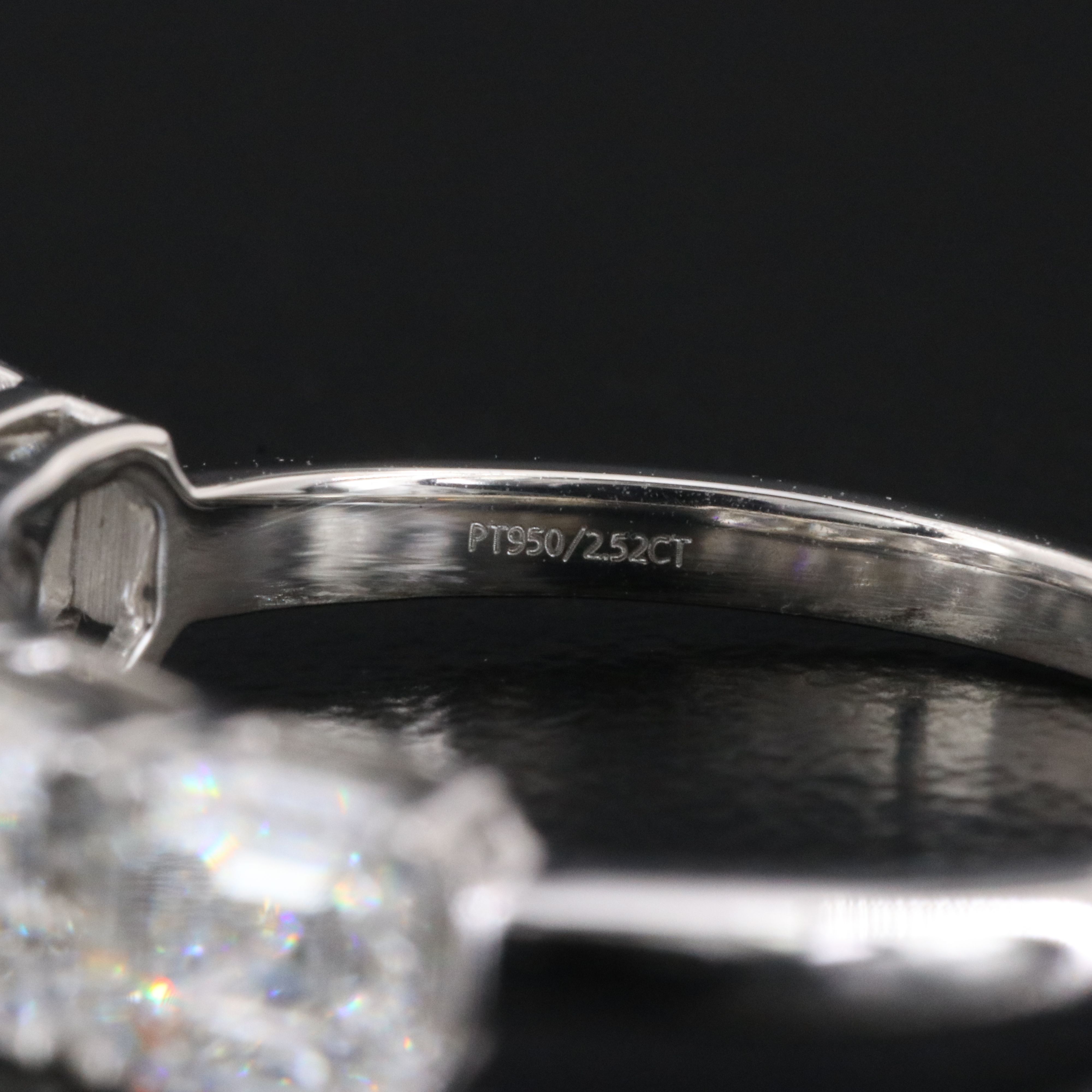 Platinum 2.52 CTW Diamond Ring with GIA Reports