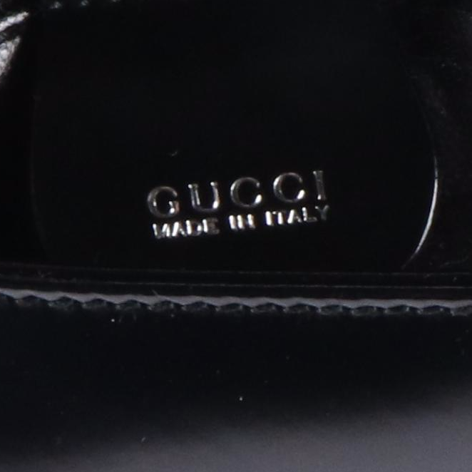 Gucci Interlocking G Shoulder Bag in Black Patent Leather