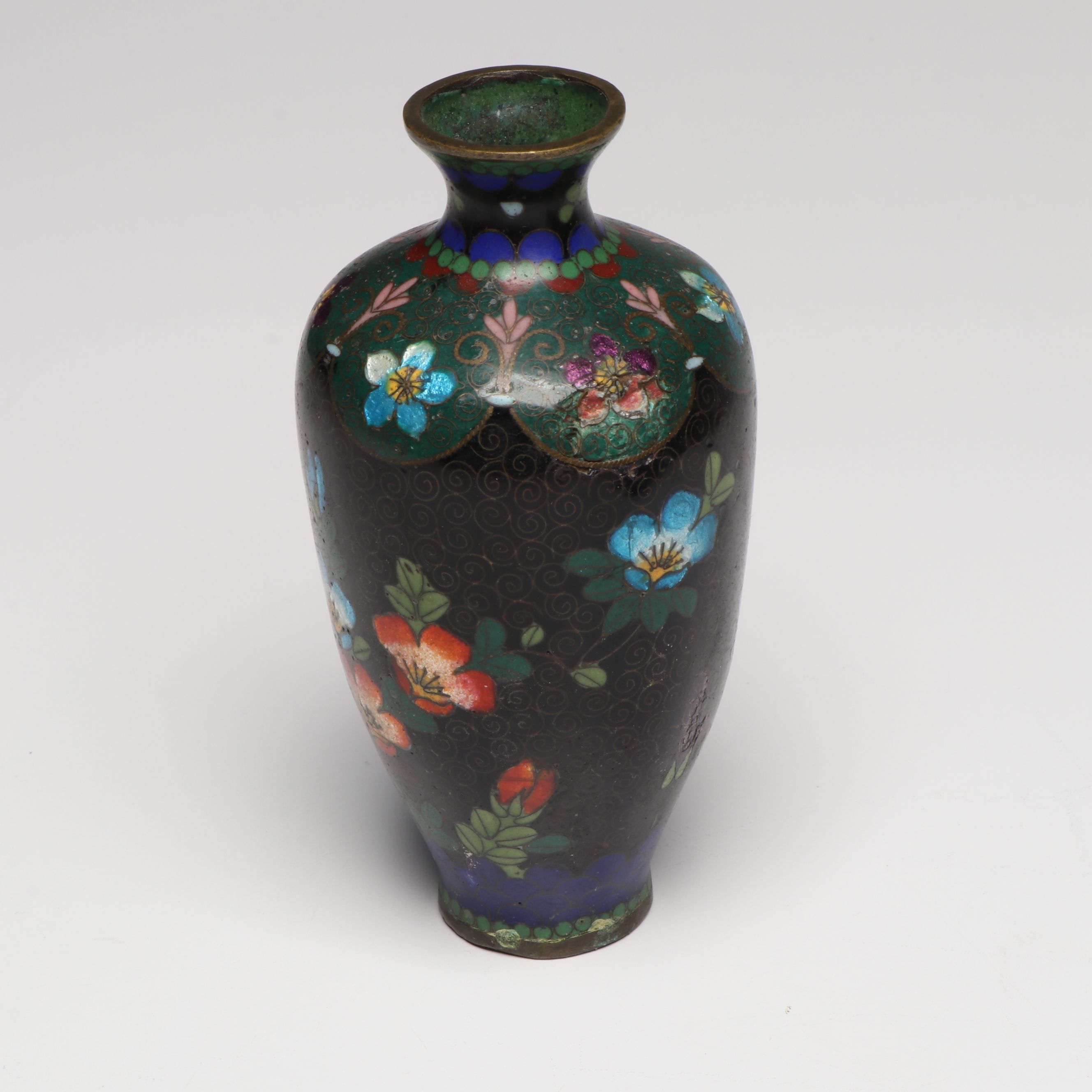 Cloisonné Enamel Vases, Figurines, Tea Pot, and More Table Accessories