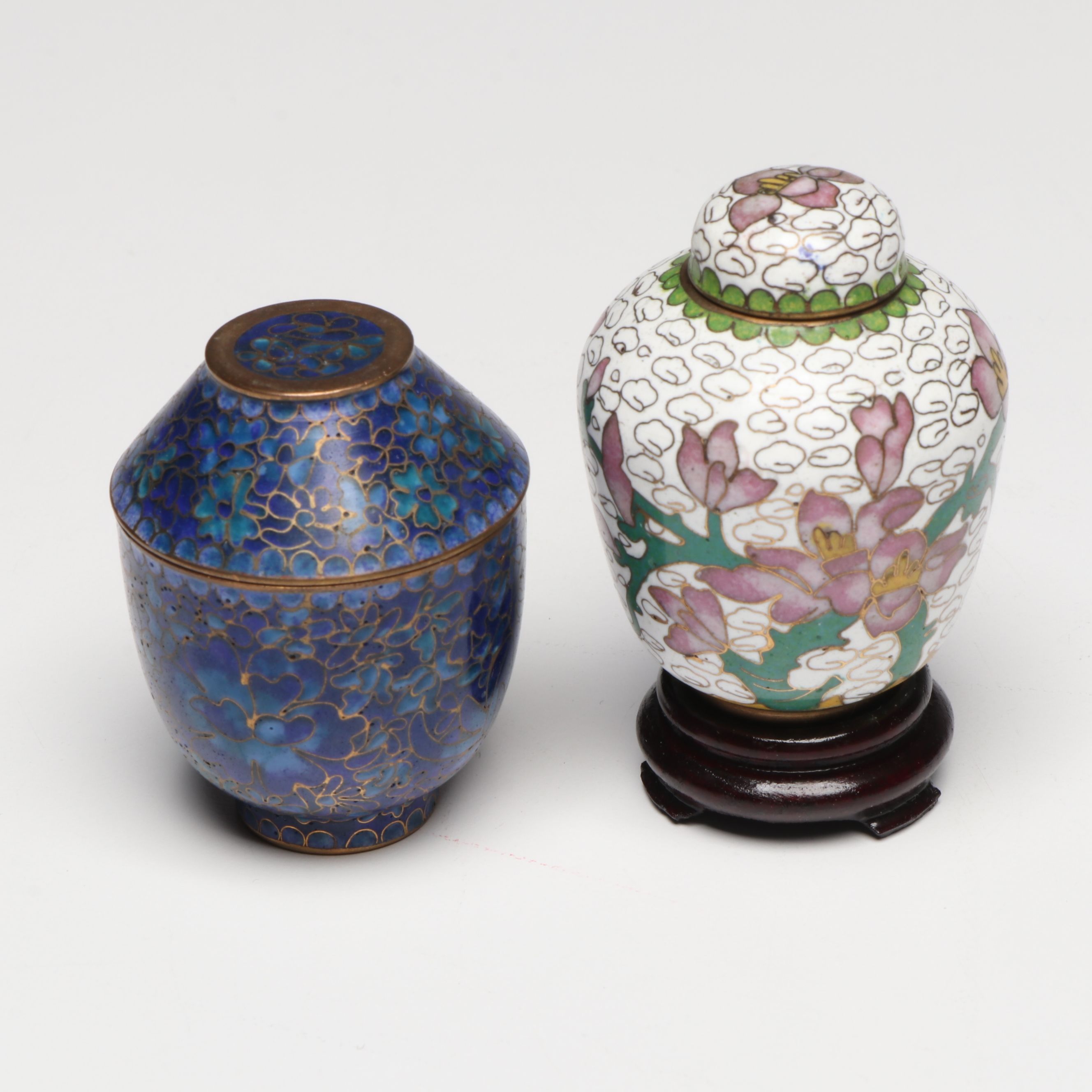 Cloisonné Enamel Vases, Figurines, Tea Pot, and More Table Accessories
