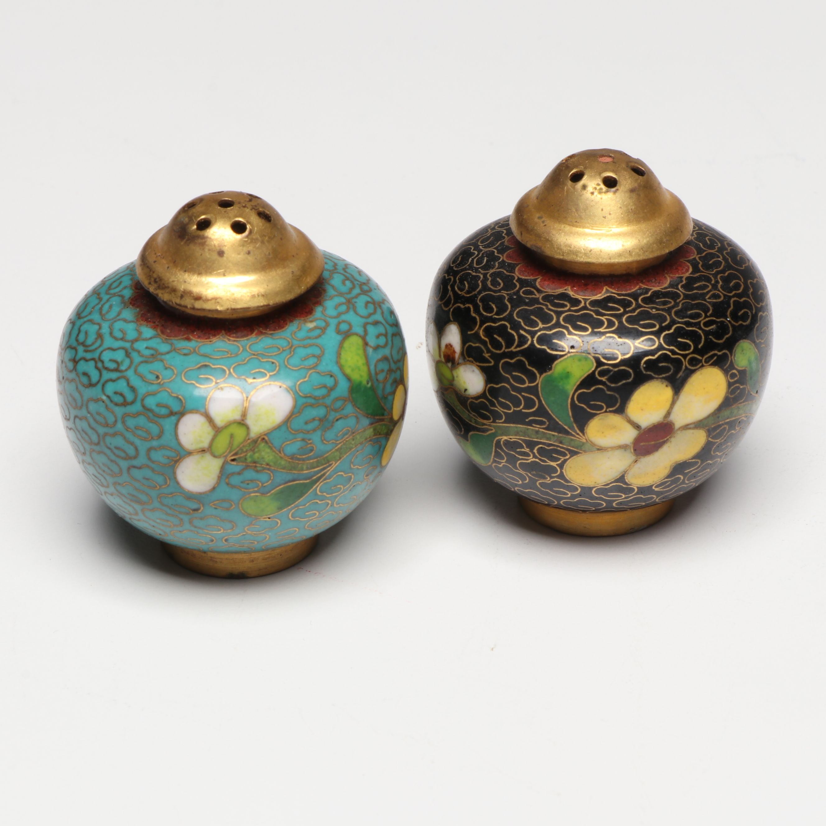 Cloisonné Enamel Vases, Figurines, Tea Pot, and More Table Accessories