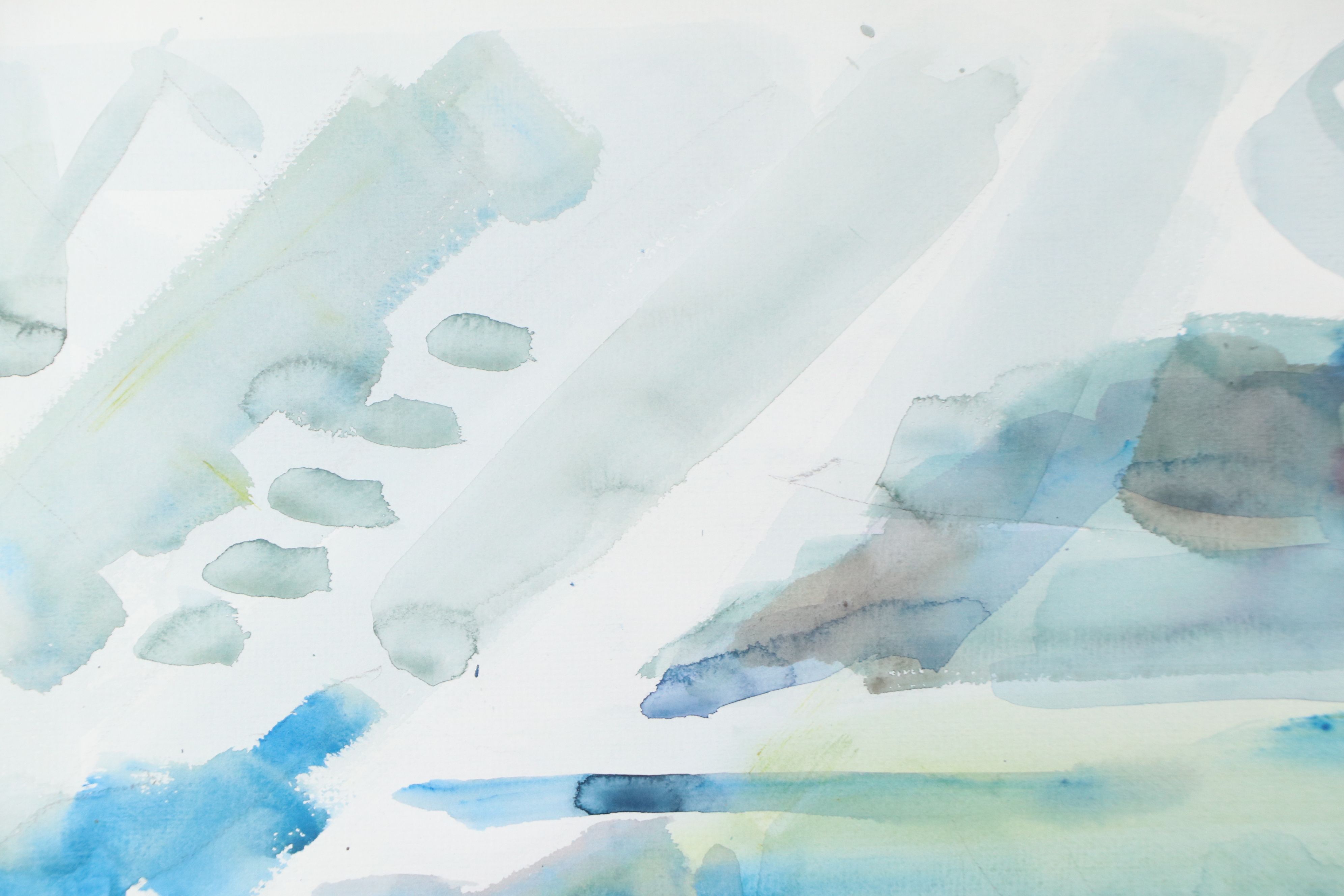 Jack Meanwell Watercolor Painting: Abstract, 1977