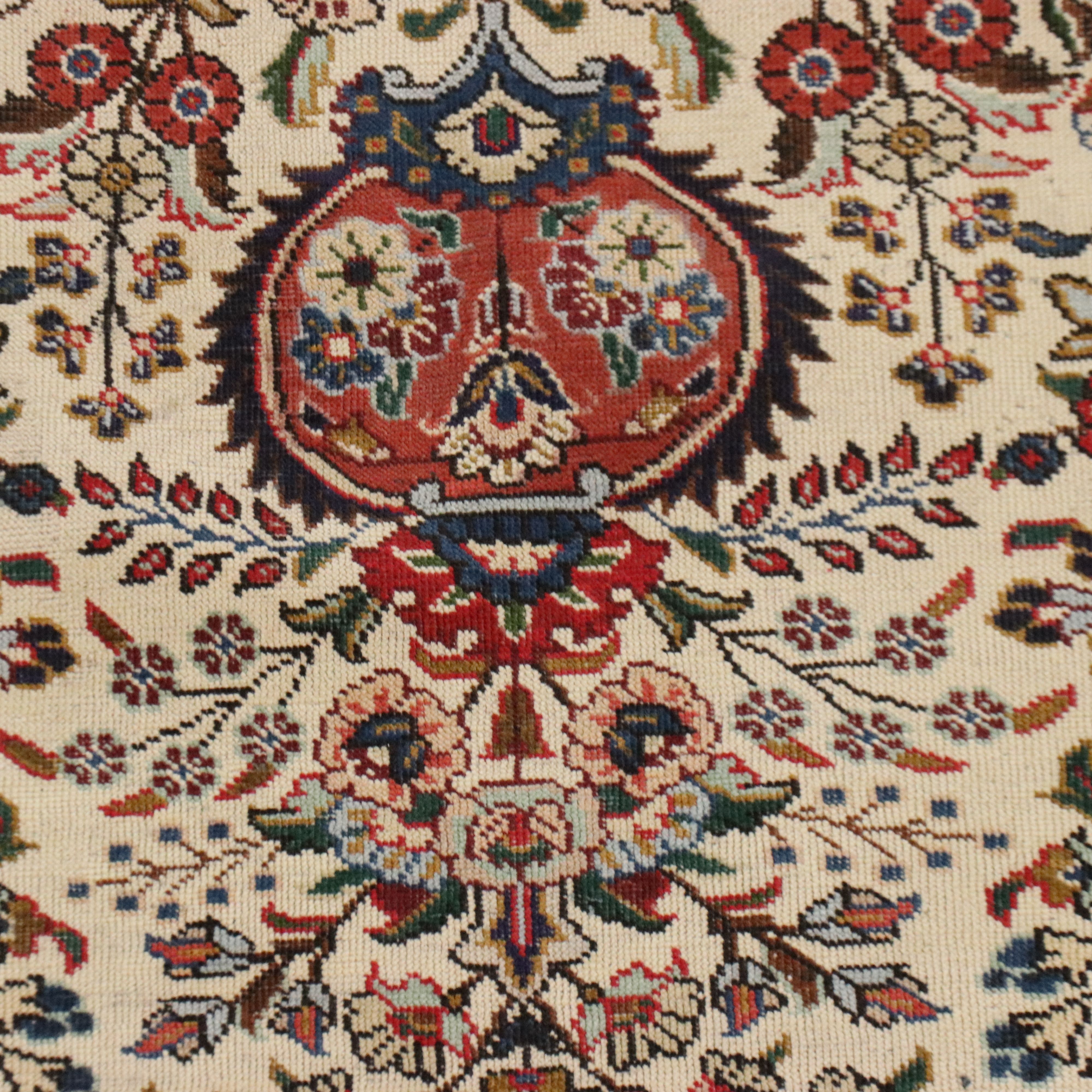 8' x 11'3 Hand-Knotted Indo-Persian Kashan Area Rug