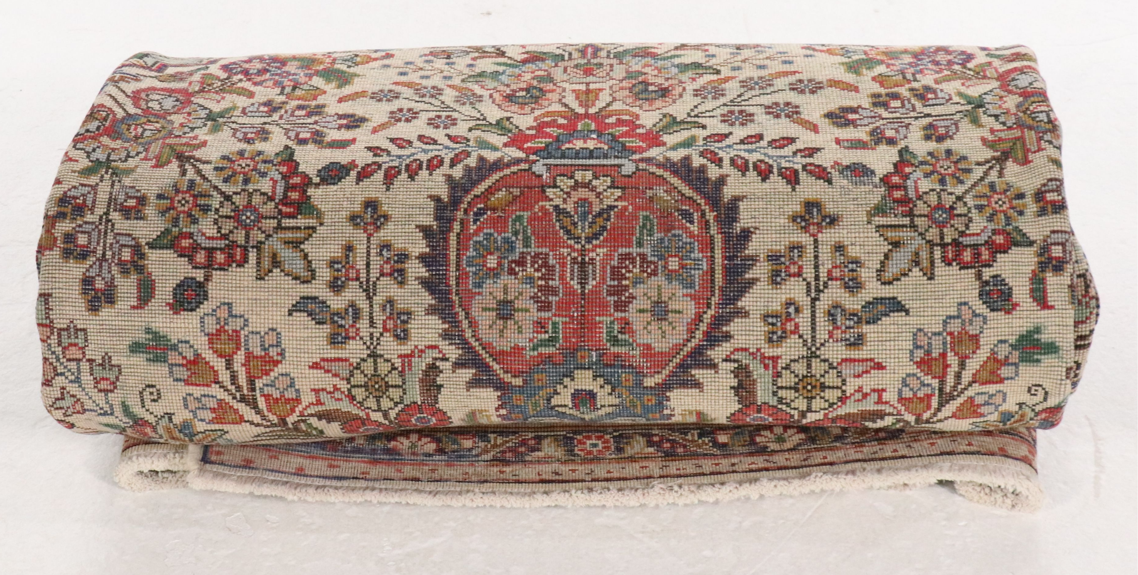 8' x 11'3 Hand-Knotted Indo-Persian Kashan Area Rug