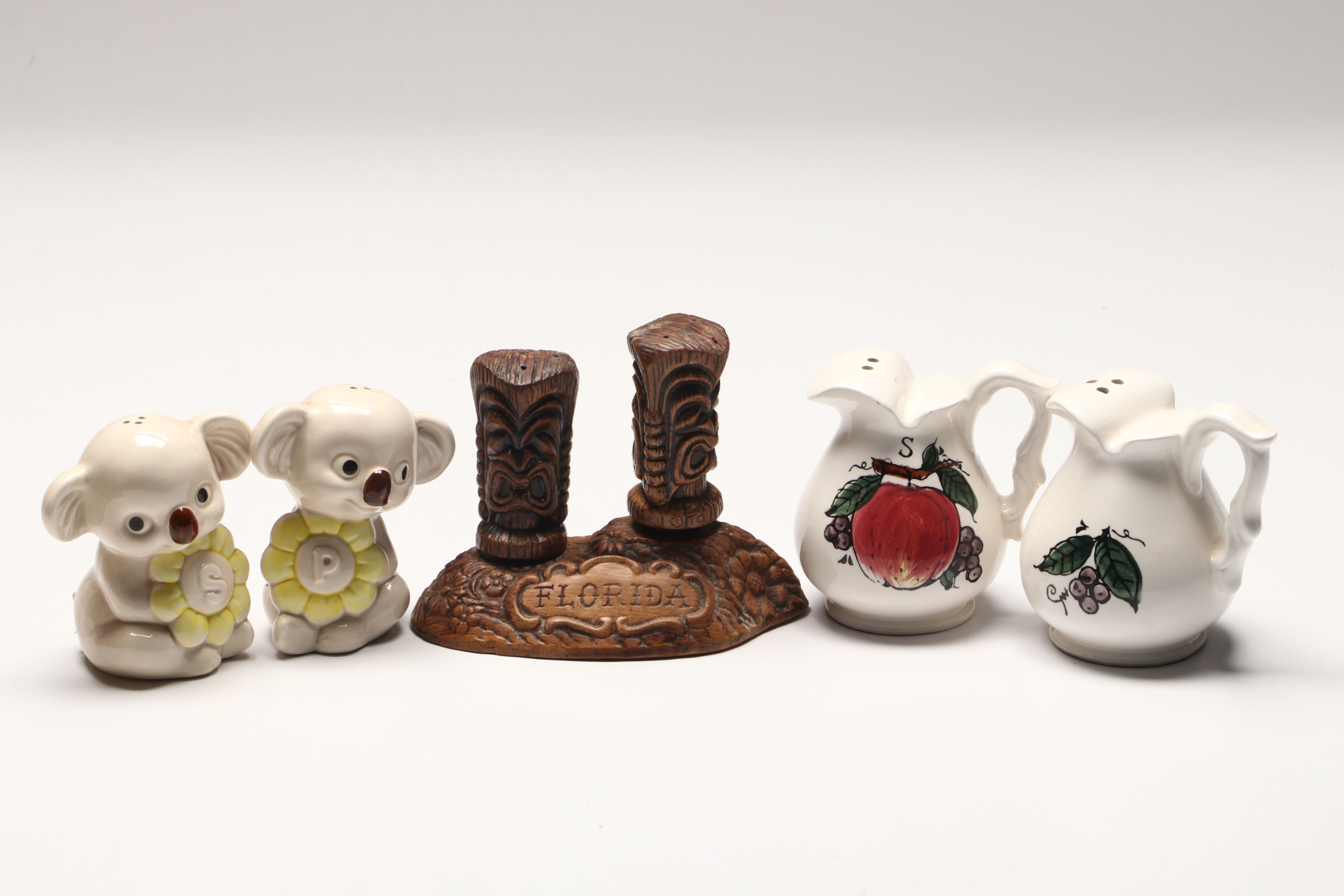 Koala, Palm Tree and Other Novelty Salt and Pepper Shakers