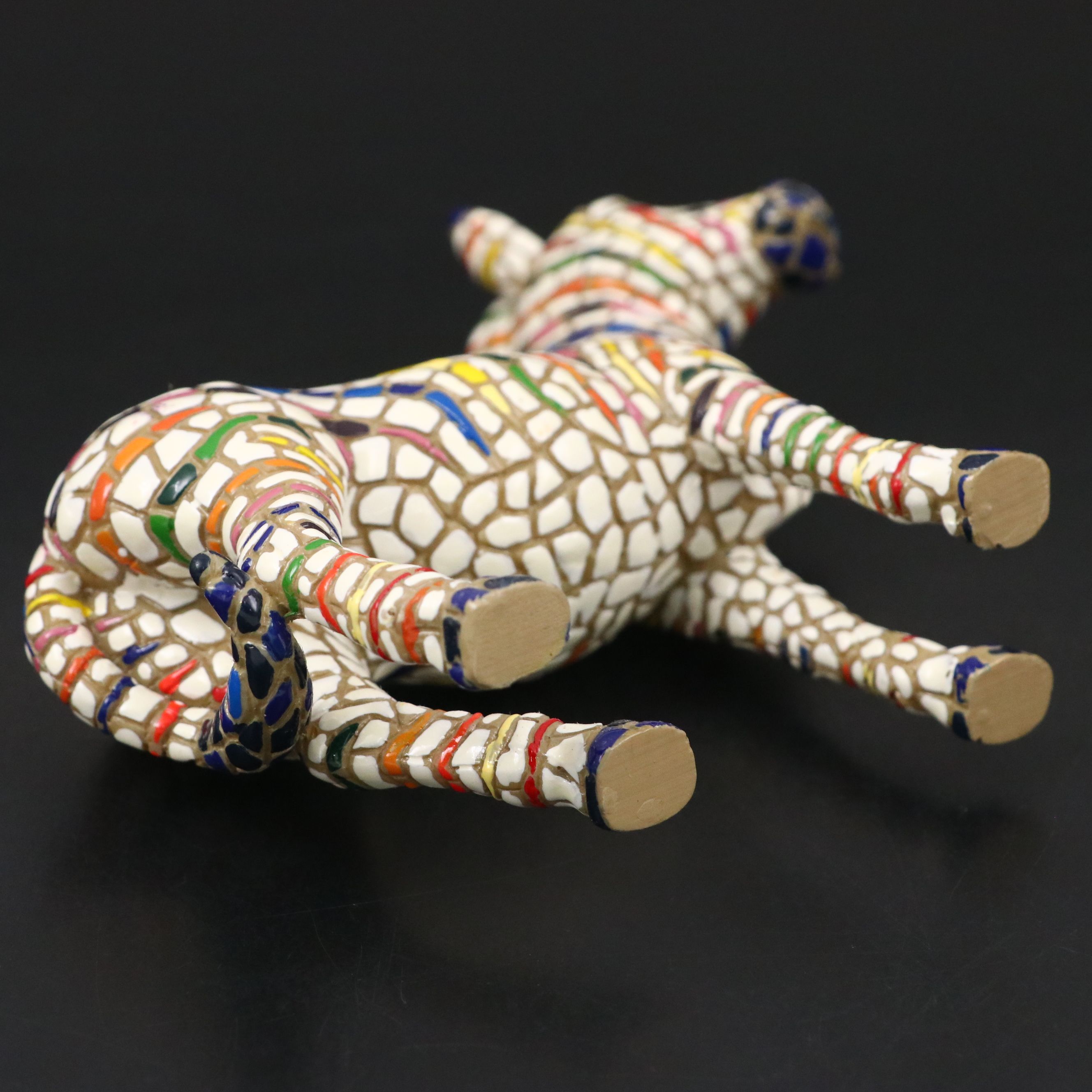 Barcino Designs "Classic Regenboog Zebra" Mosaic Figurine