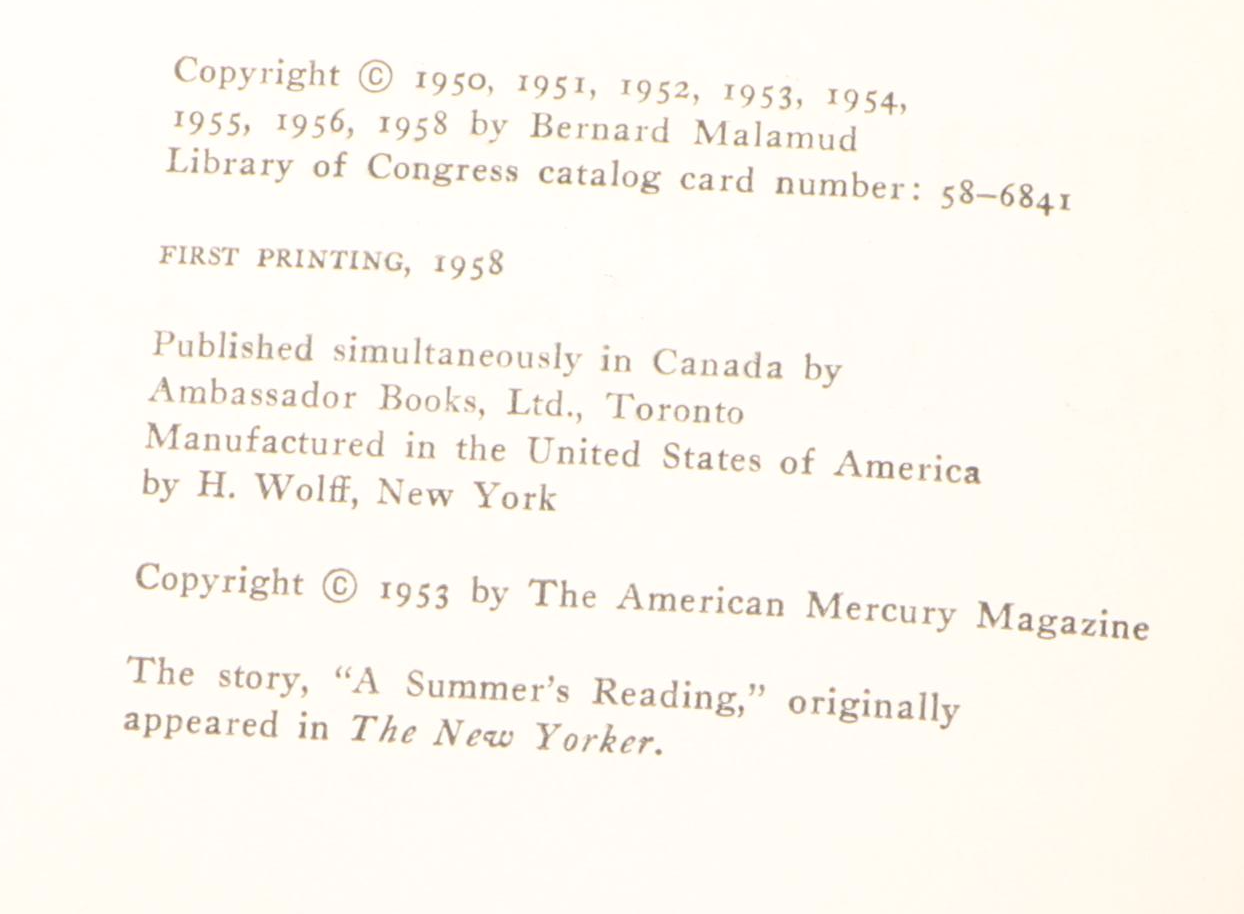 First Edition "The Magic Barrel" with Signed Isaac Bashevis Singer Compilation