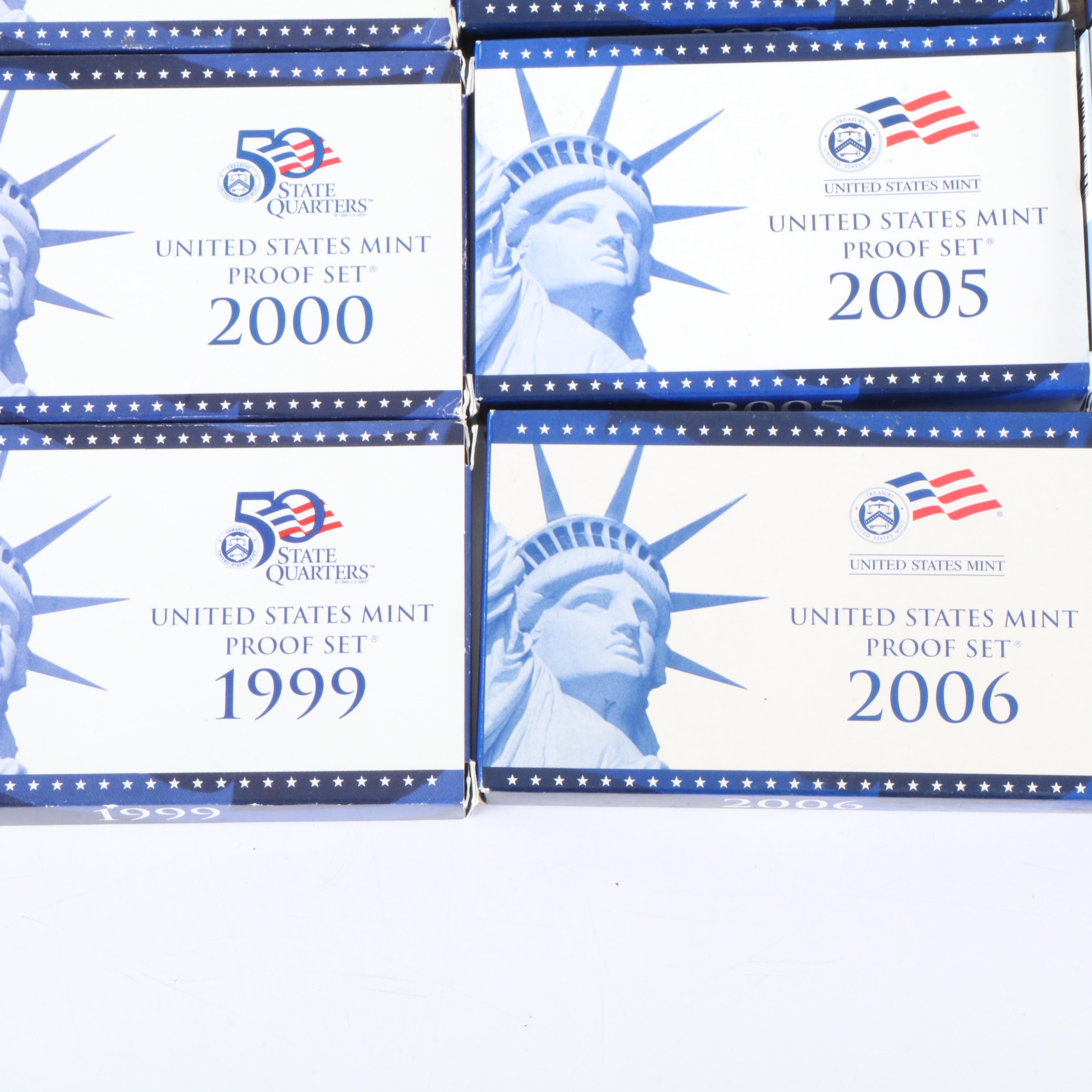 Set of U.S. Proof State Quarters 1999-2008 and 2010
