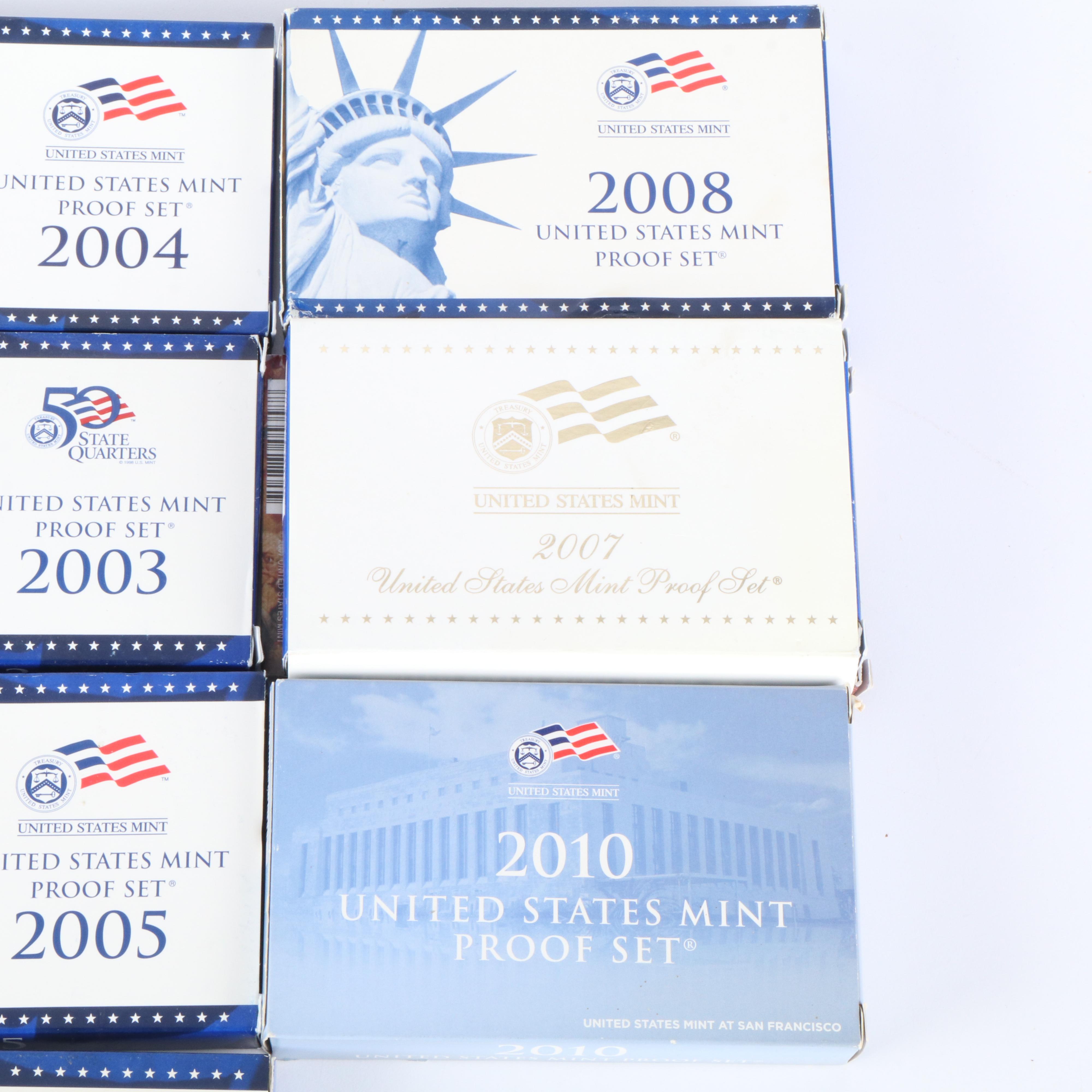 Set of U.S. Proof State Quarters 1999-2008 and 2010