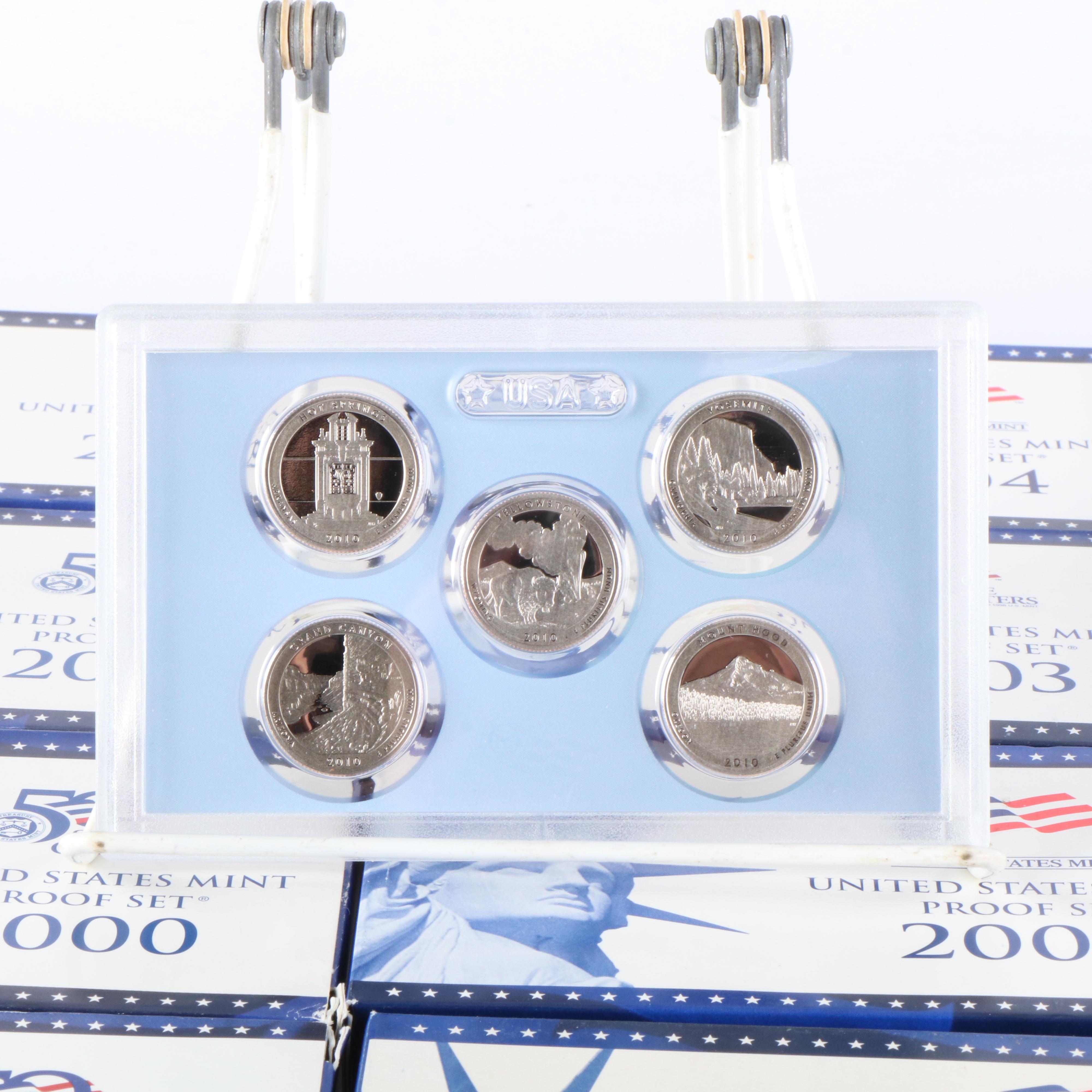 Set of U.S. Proof State Quarters 1999-2008 and 2010