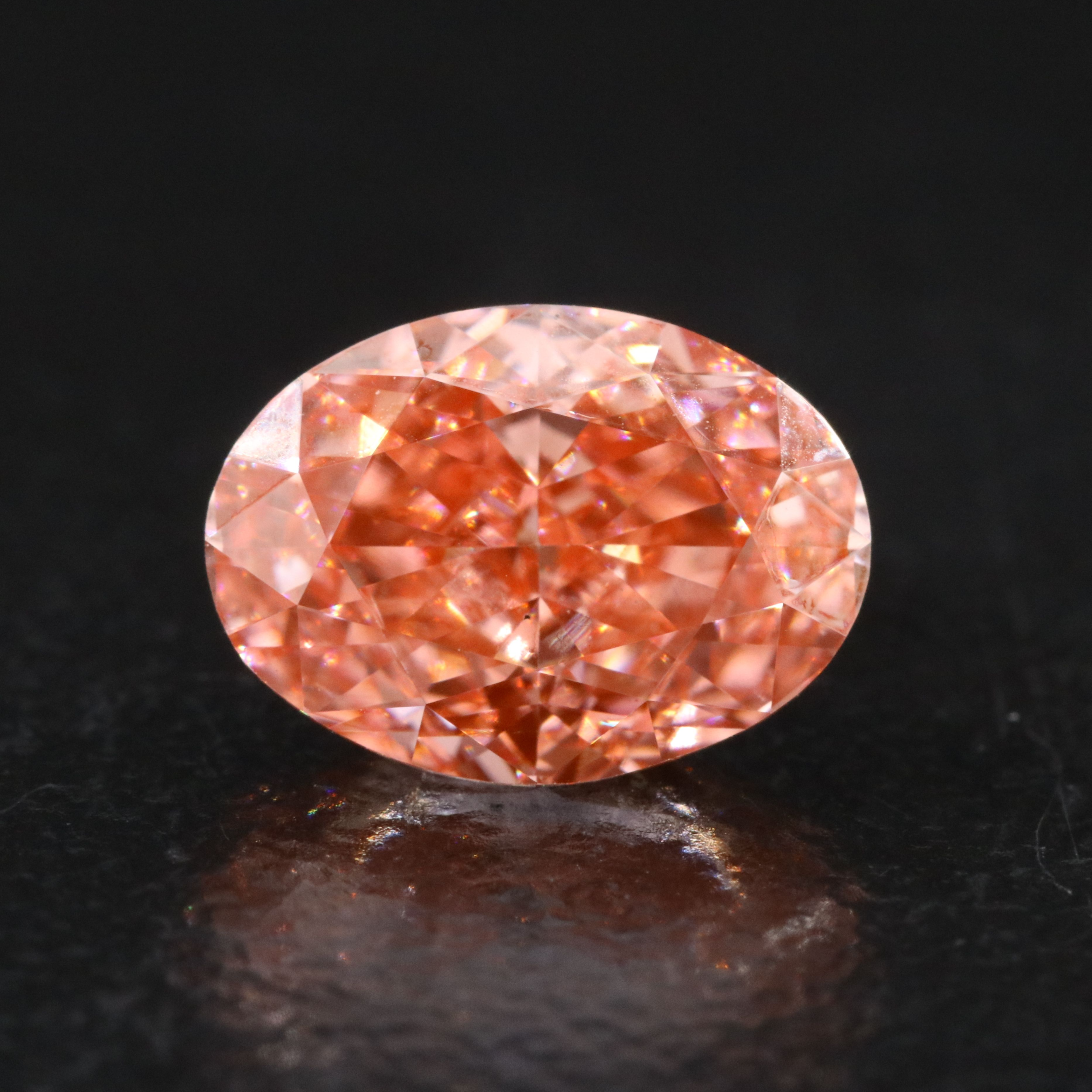 Loose 1.56 CT Lab Grown Fancy Pink Diamond with IGI Report