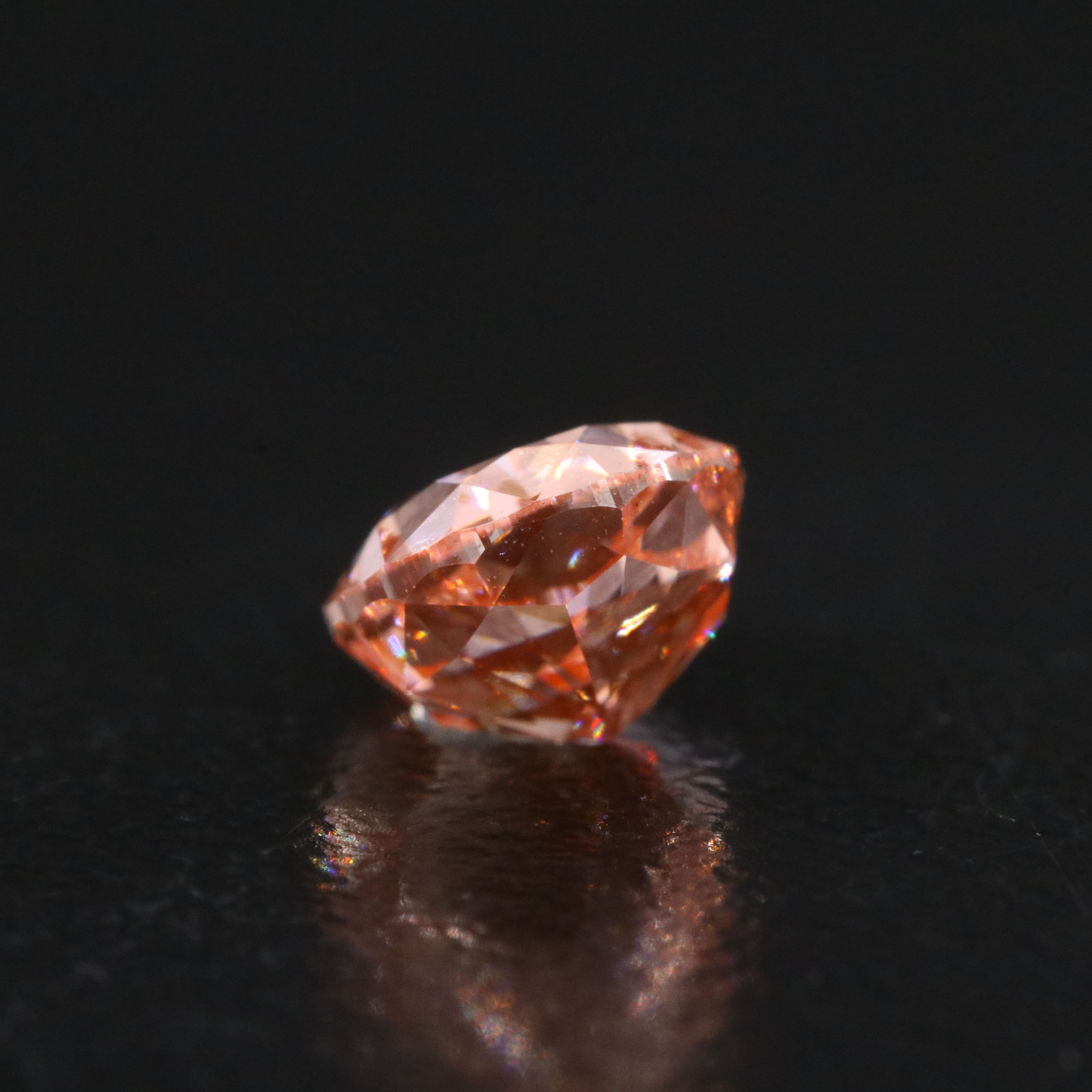 Loose 1.56 CT Lab Grown Fancy Pink Diamond with IGI Report