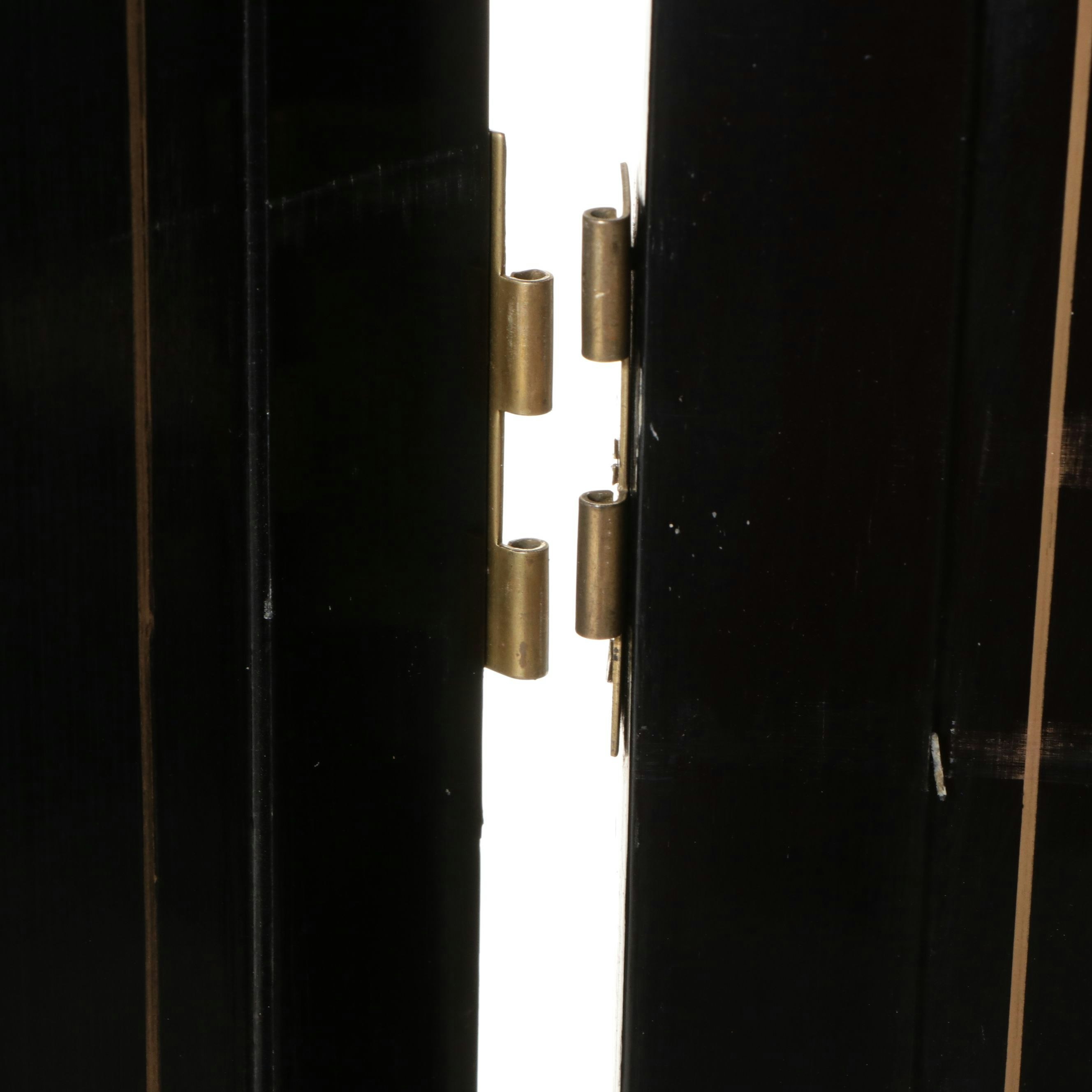 Chinese Lacquered Wood Six-Panel Screen