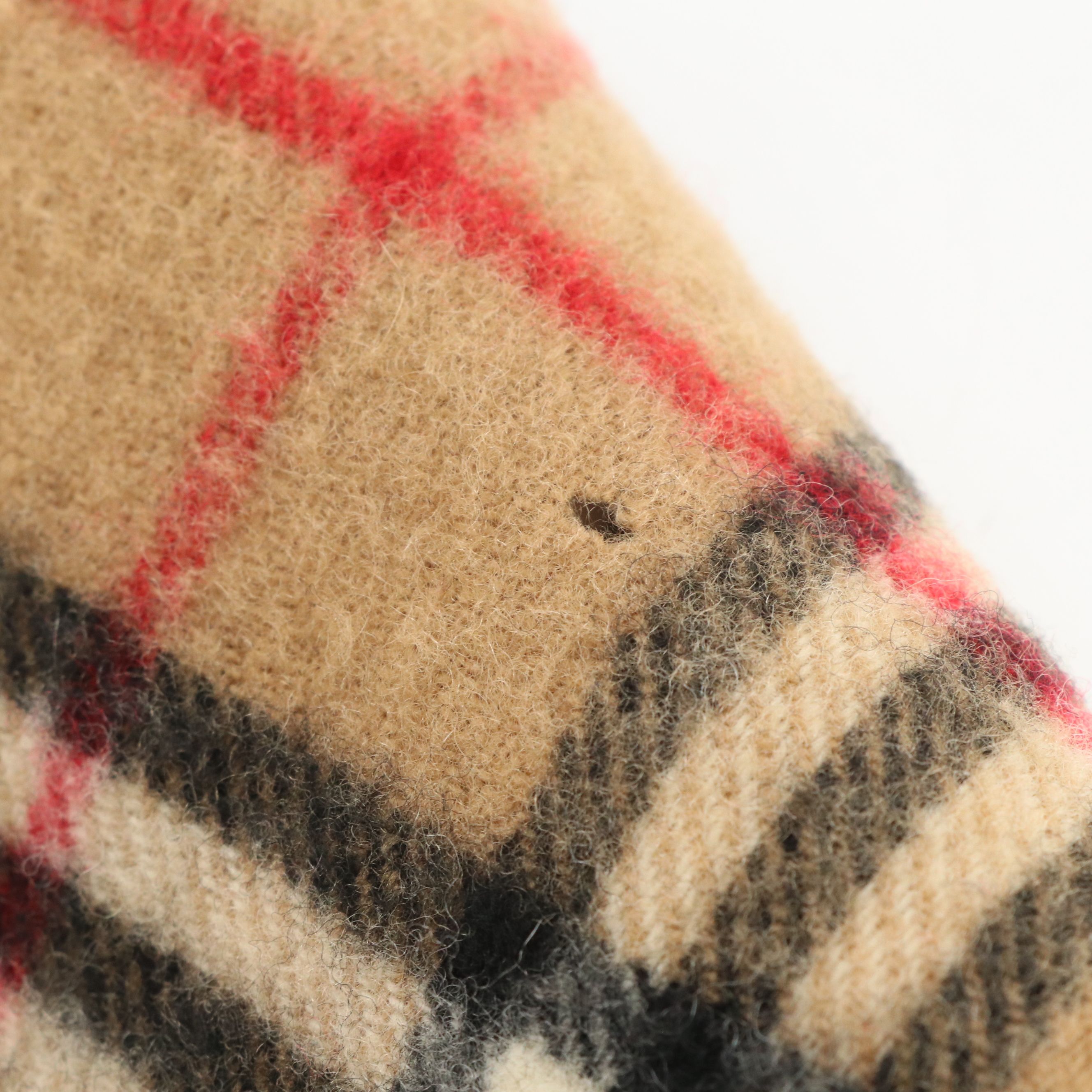 Burberrys Vintage House Check Lambswool Fringe Scarf