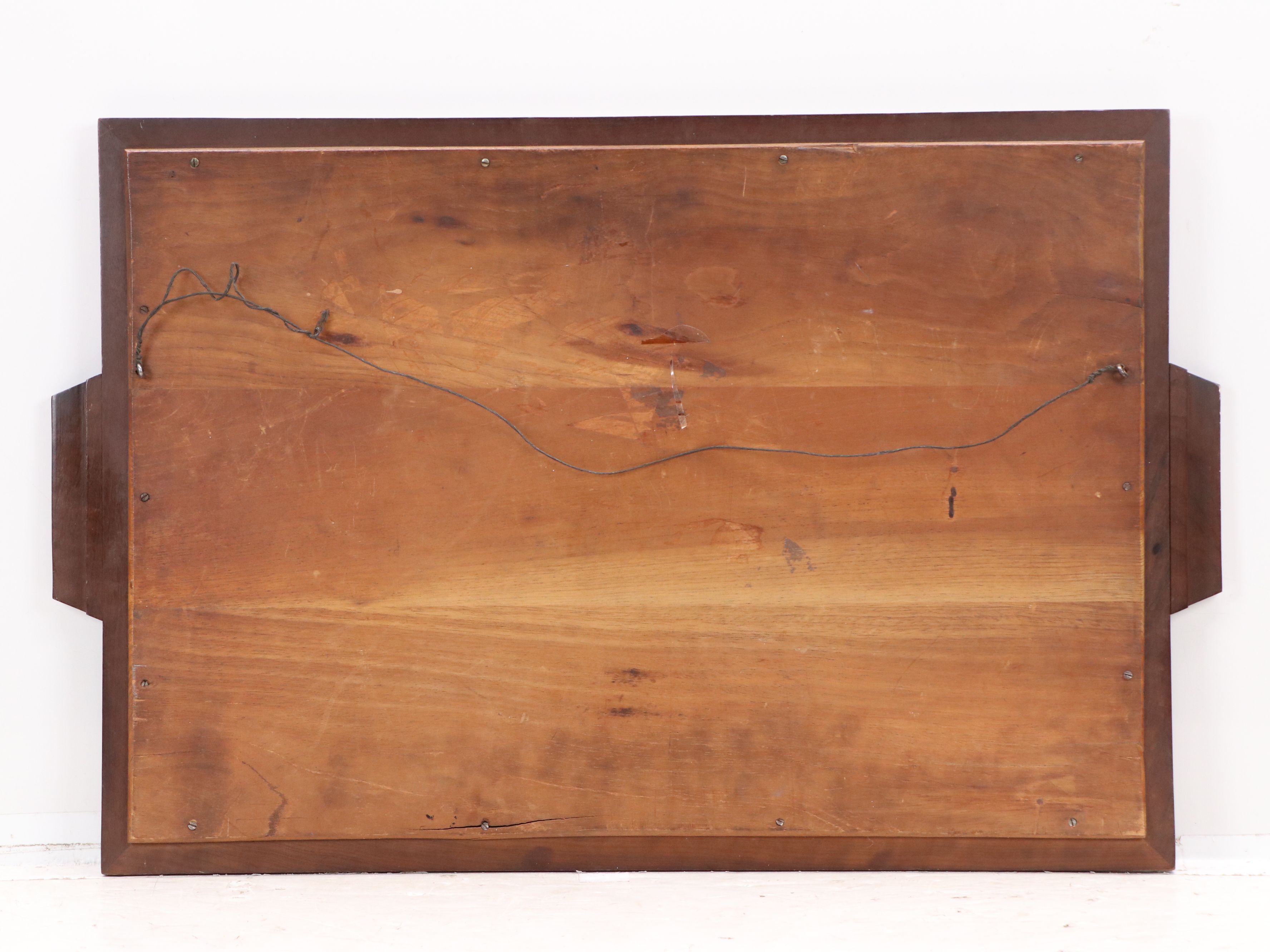 Brazilian Landscape Reverse Glass Painting with Butterfly Wings