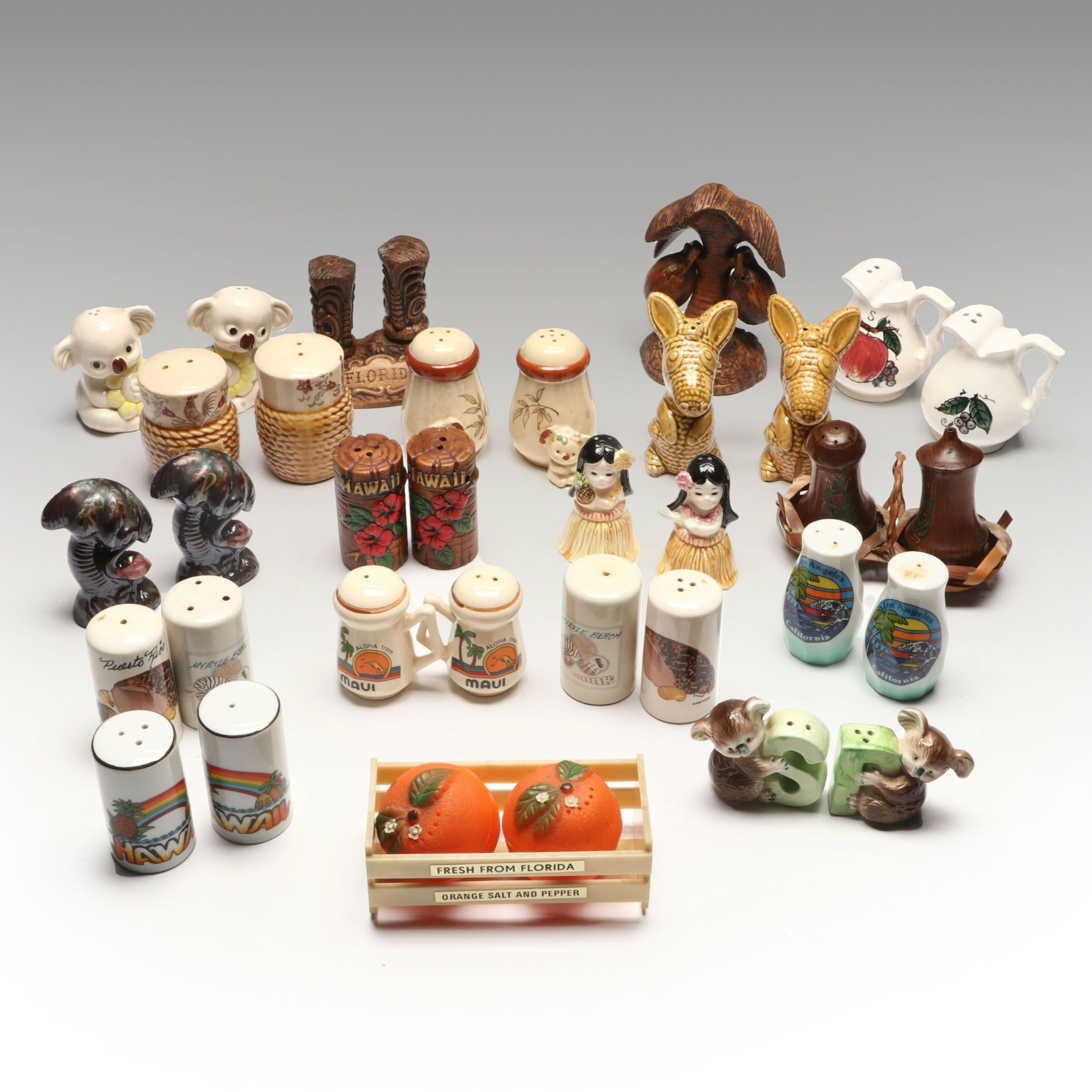 Koala, Palm Tree and Other Novelty Salt and Pepper Shakers