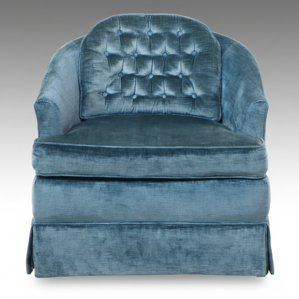 Vintage Leugers Fine Furniture Tufted Swivel Rocker Club Chair