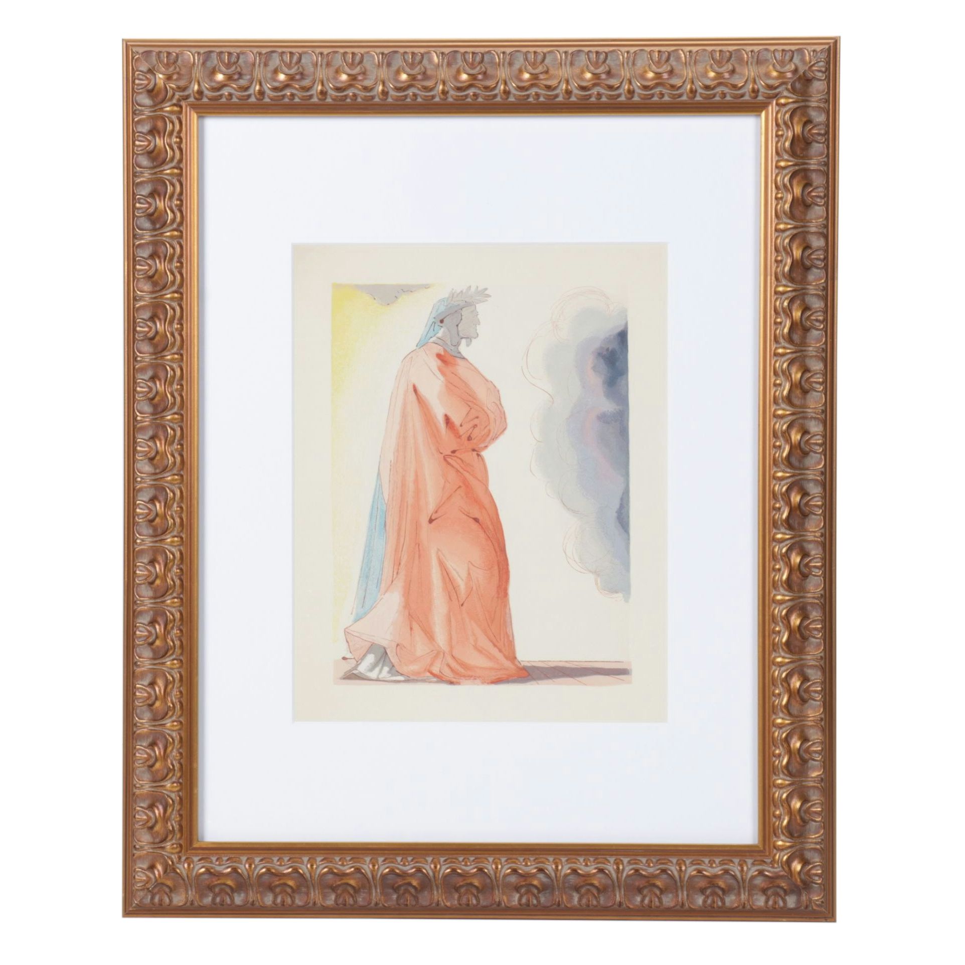 Salvador Dalí Wood Engraving "Dante," 1960-1964