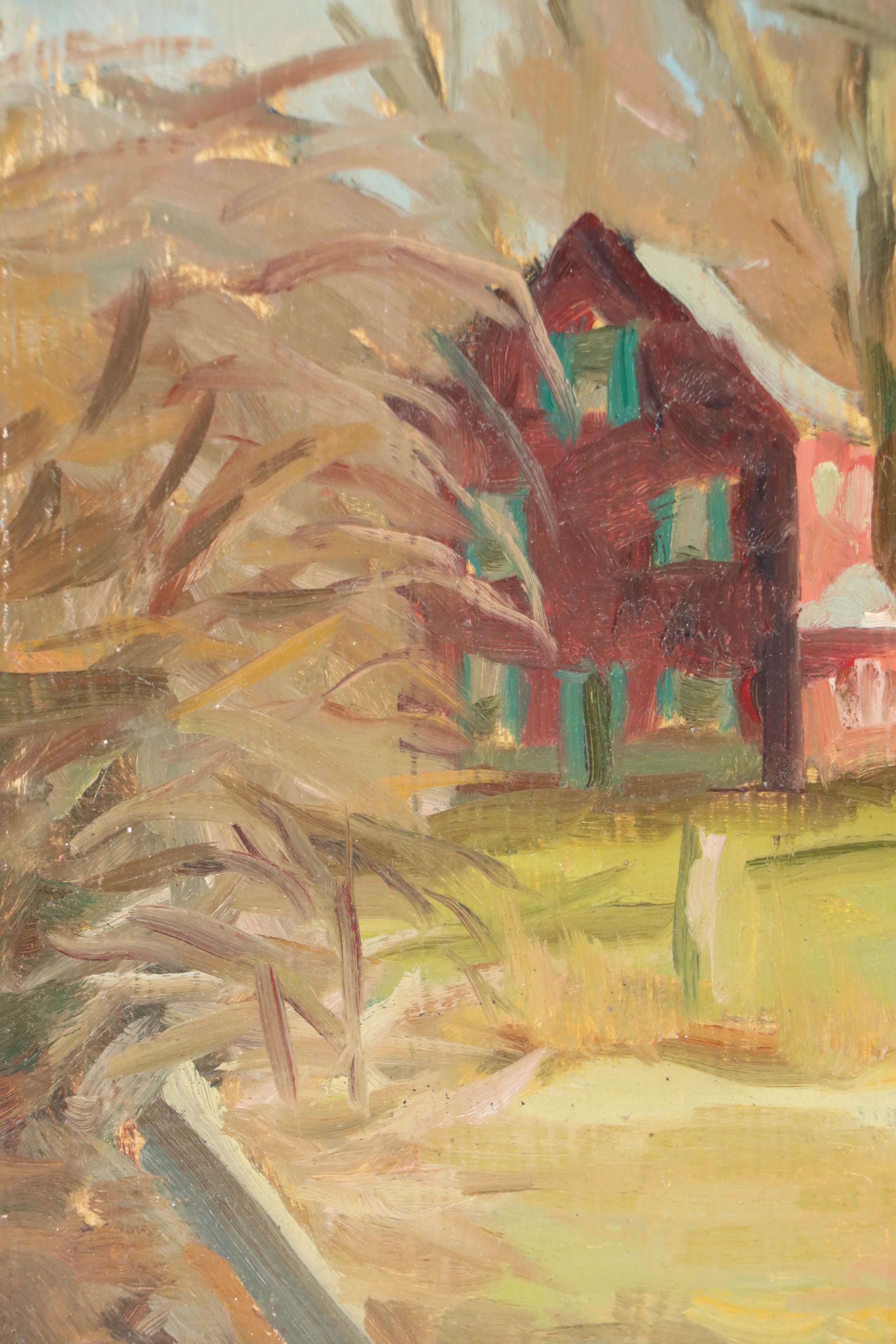 Richard Stalter Oil Painting of Farm Landscape