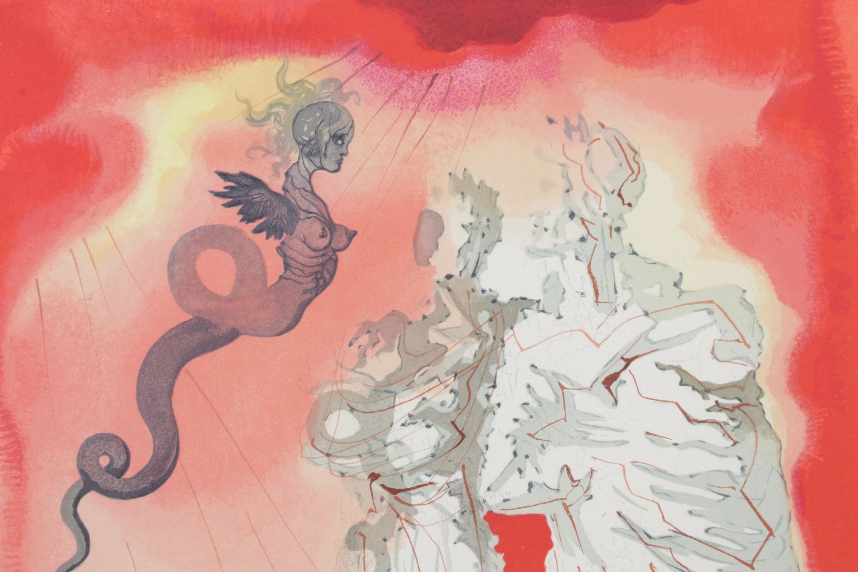 Salvador Dalí Wood Engraving "Le Diable Noir", 1960-1964