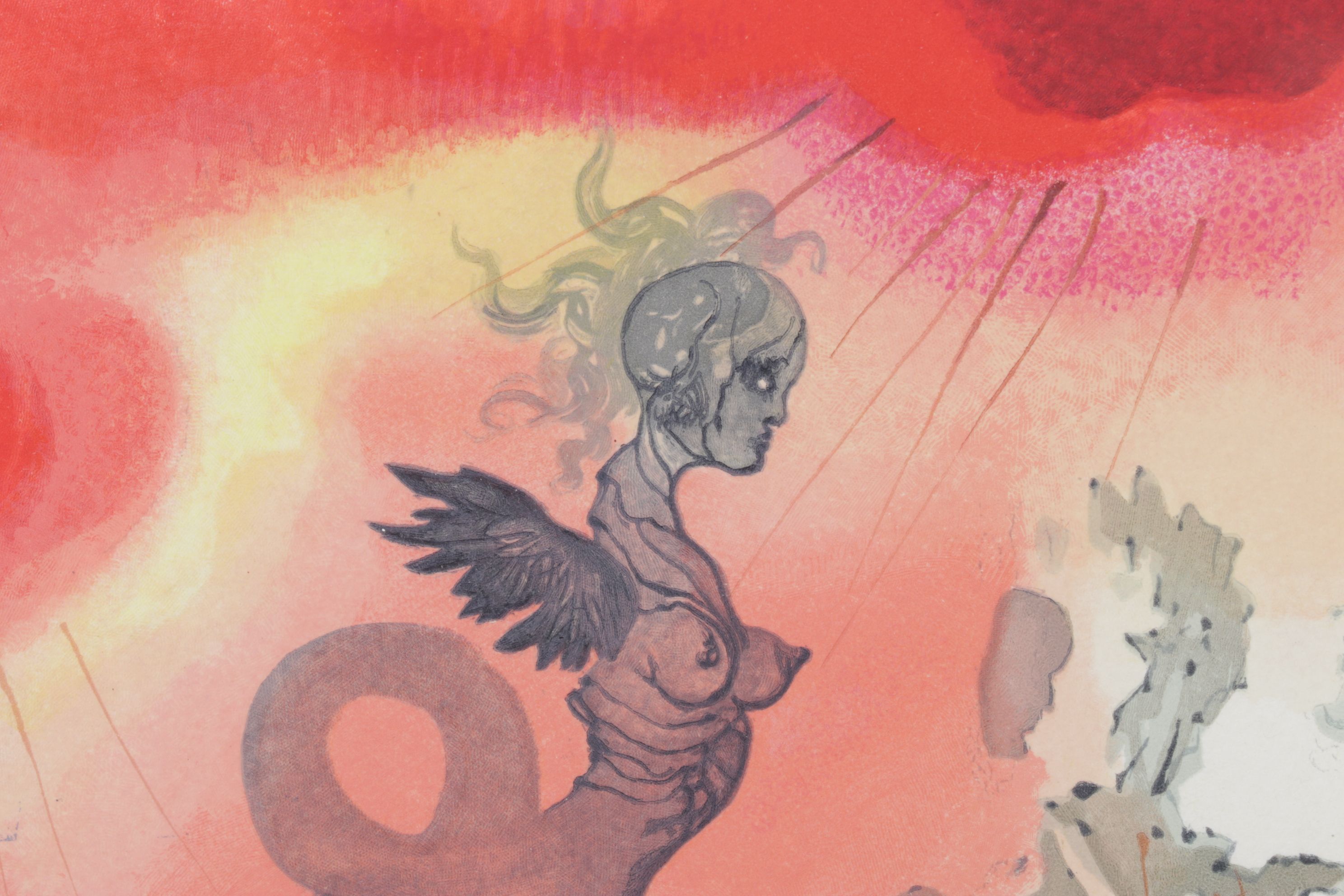 Salvador Dalí Wood Engraving "Le Diable Noir", 1960-1964