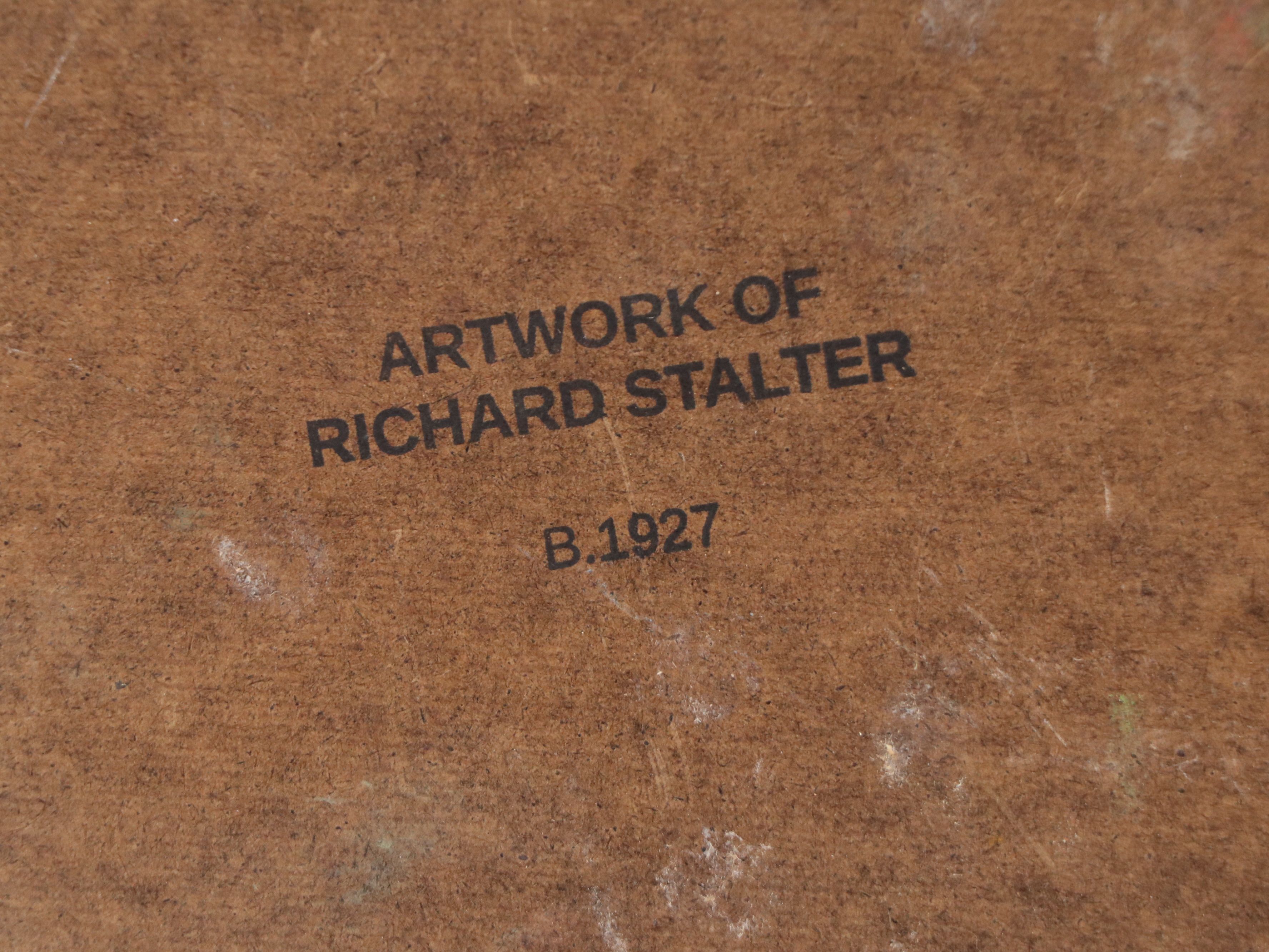 Richard Stalter Oil Painting of Banked Dinghy