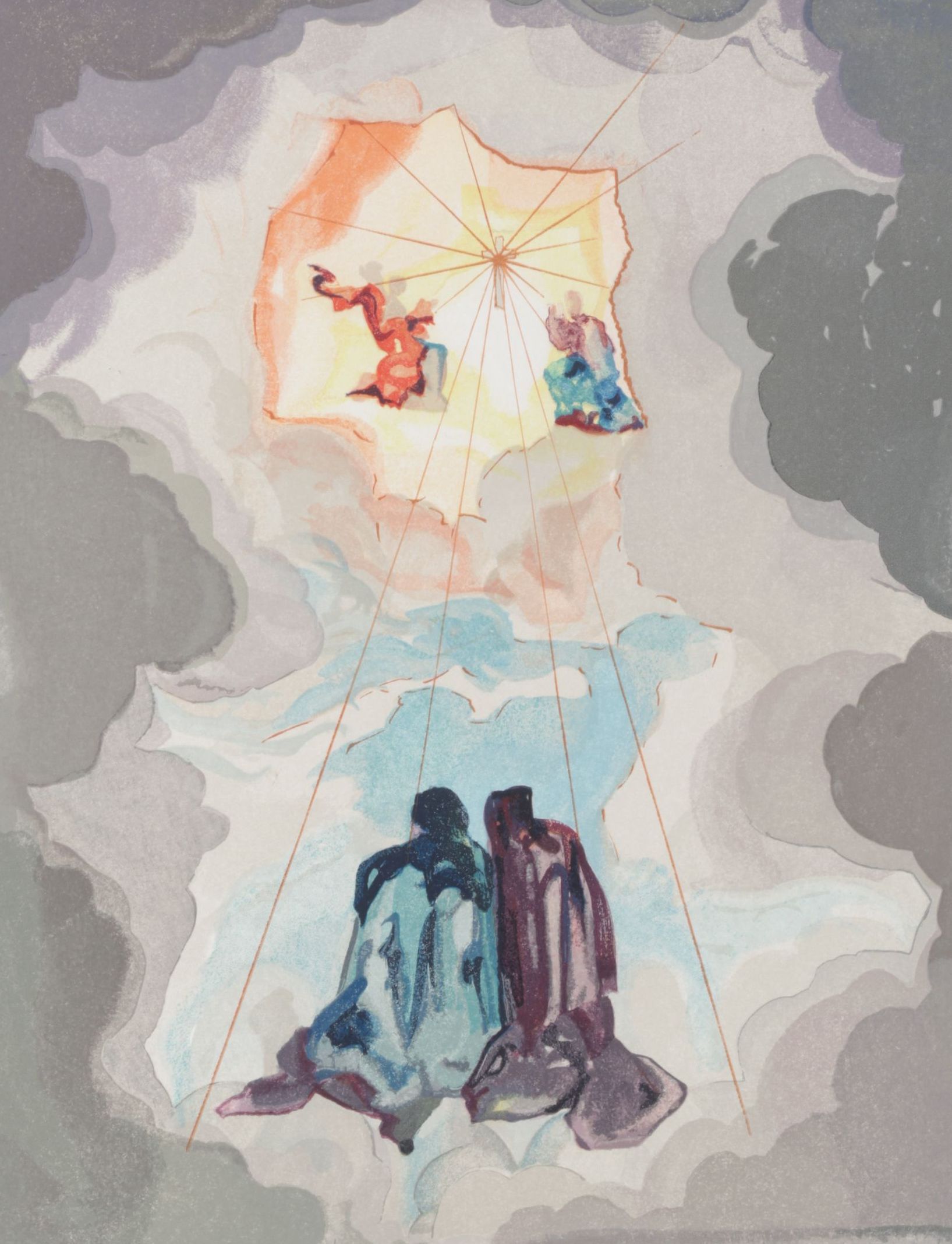 Salvador Dalí Wood Engraving "Extase de Dante", 1960-1964