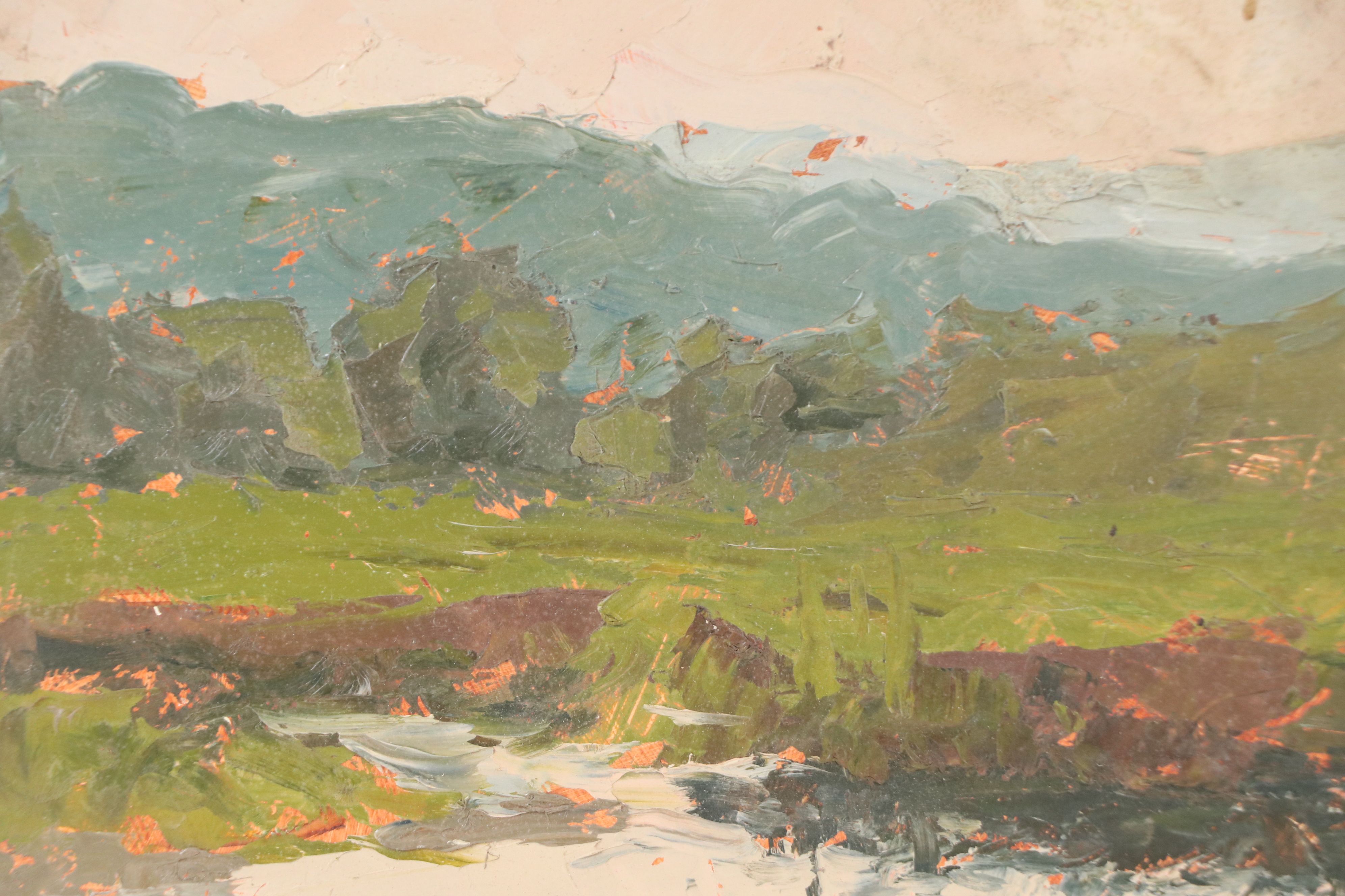 Richard Stalter Oil Painting "Summer Afternoon at the Swimming Hole," 1964